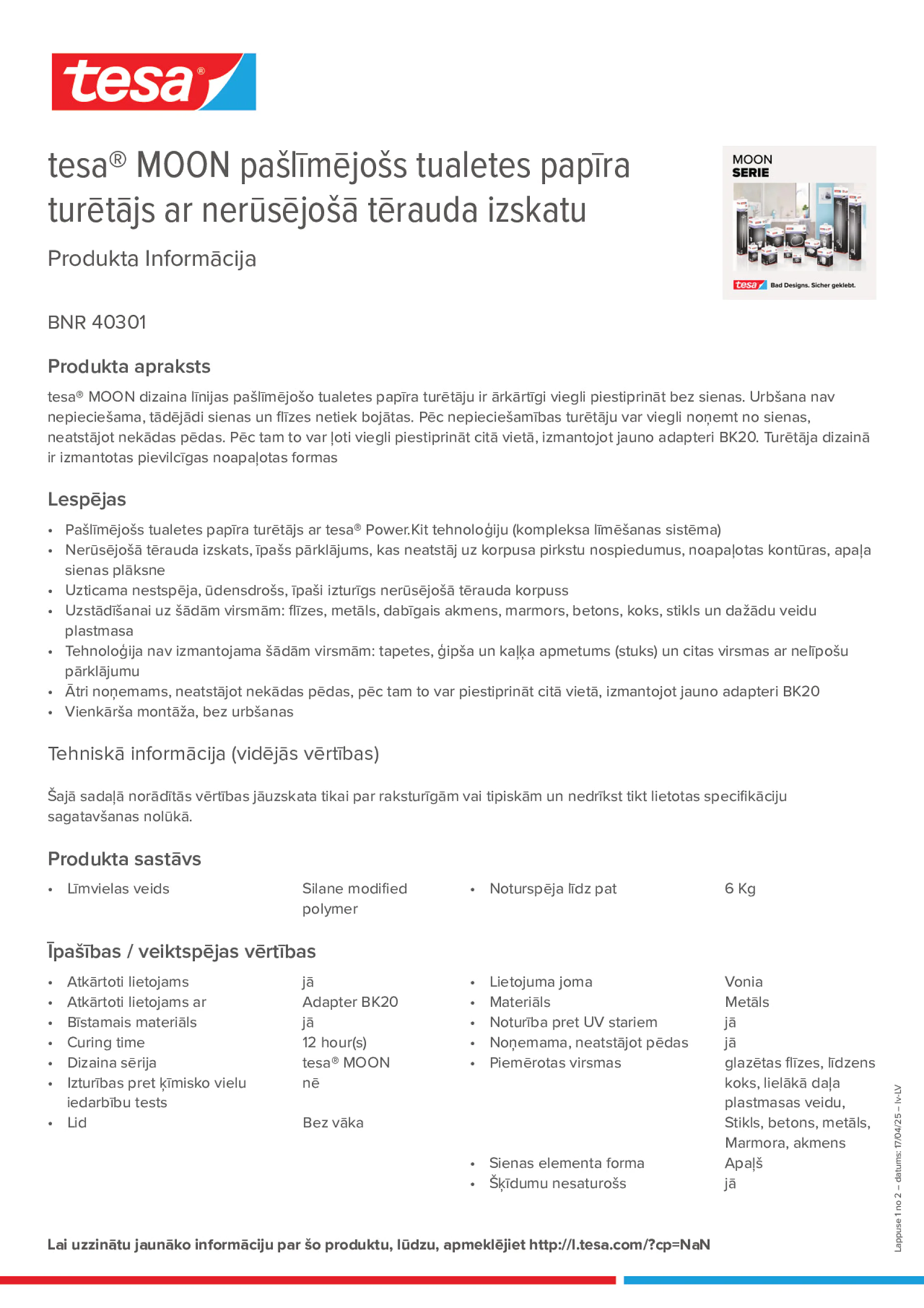 Product information_tesa® 40301_lv-LV