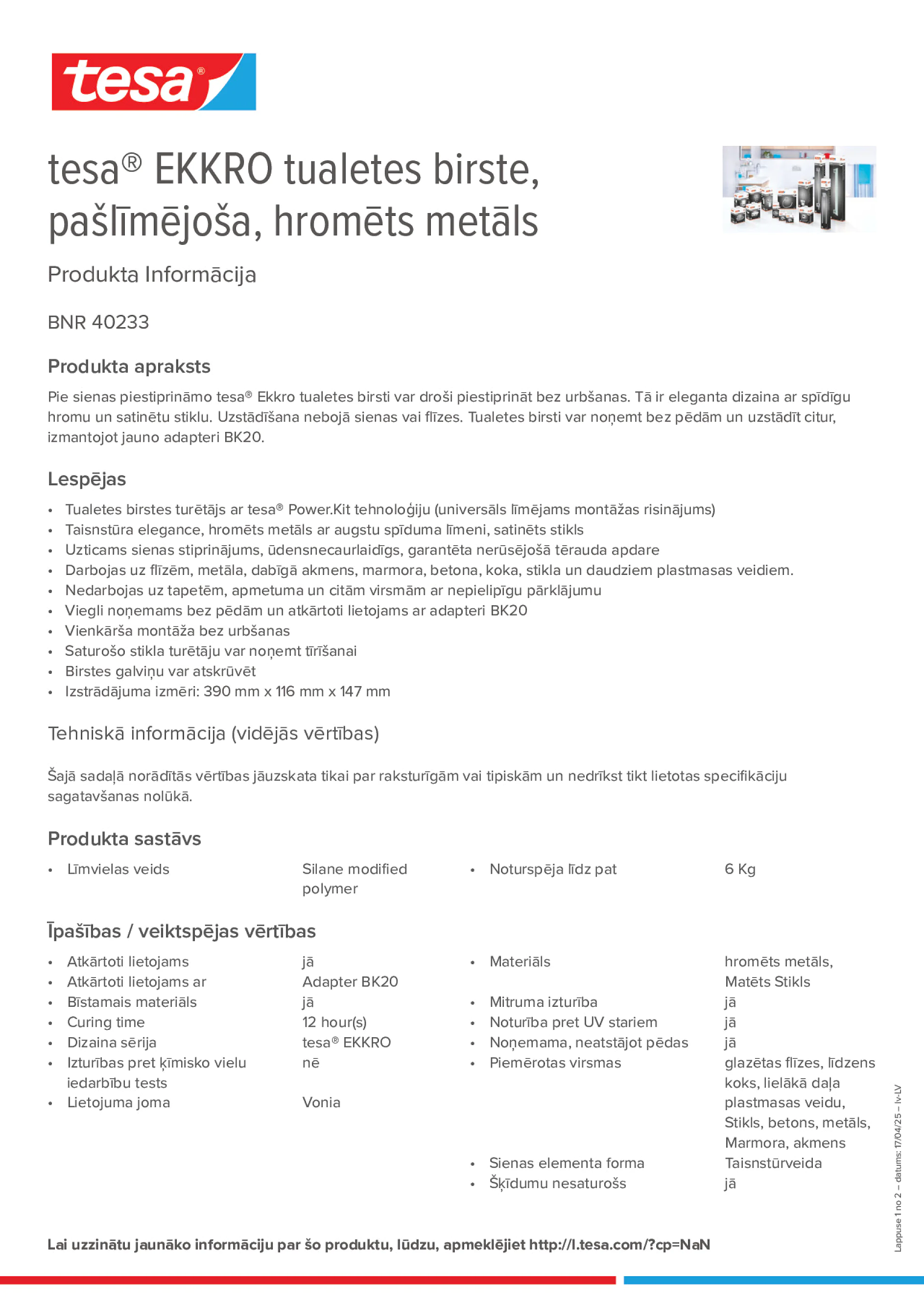 Product information_tesa® 40233_lv-LV