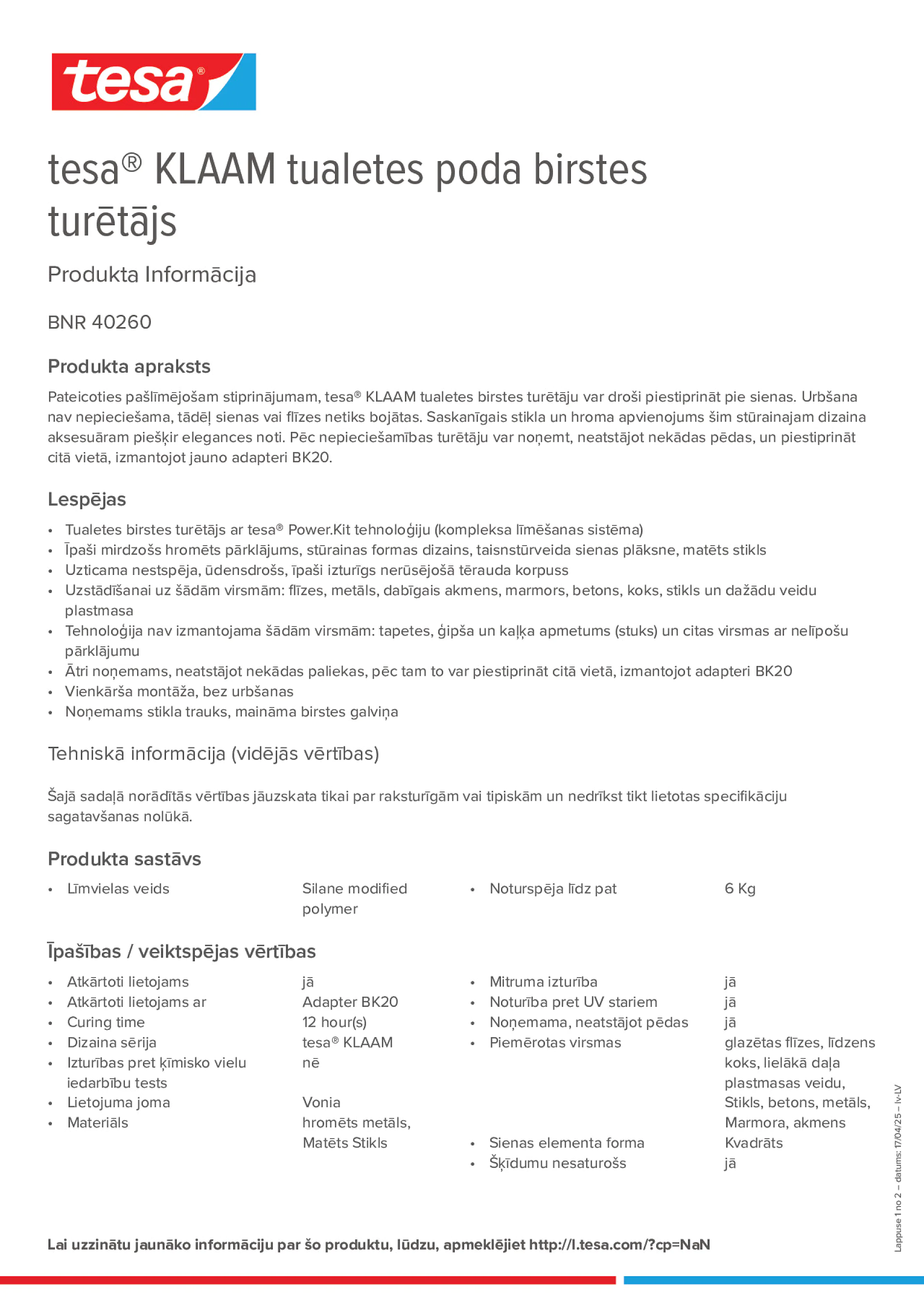 Product information_tesa® 40260_lv-LV