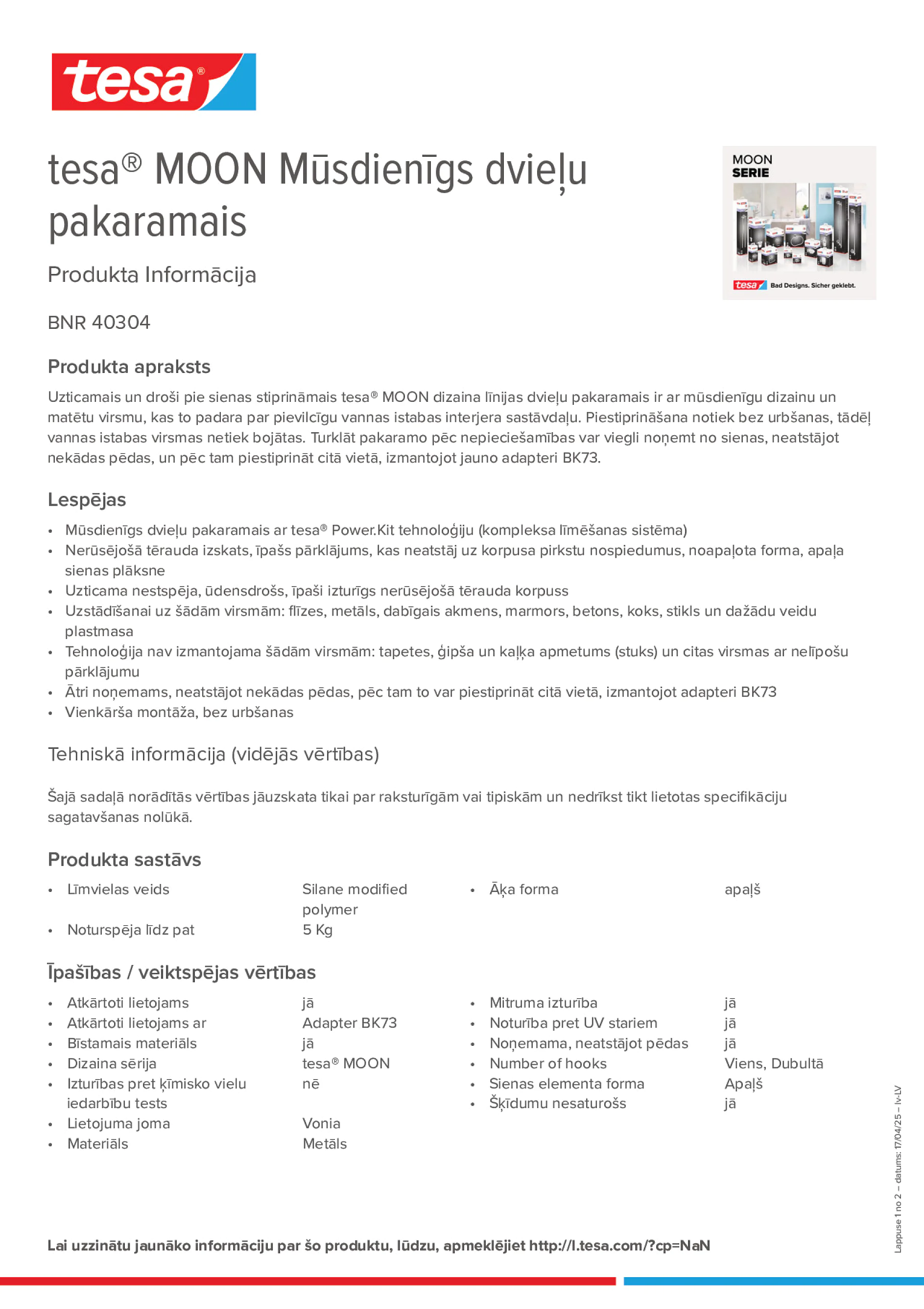 Product information_tesa® 40304_lv-LV