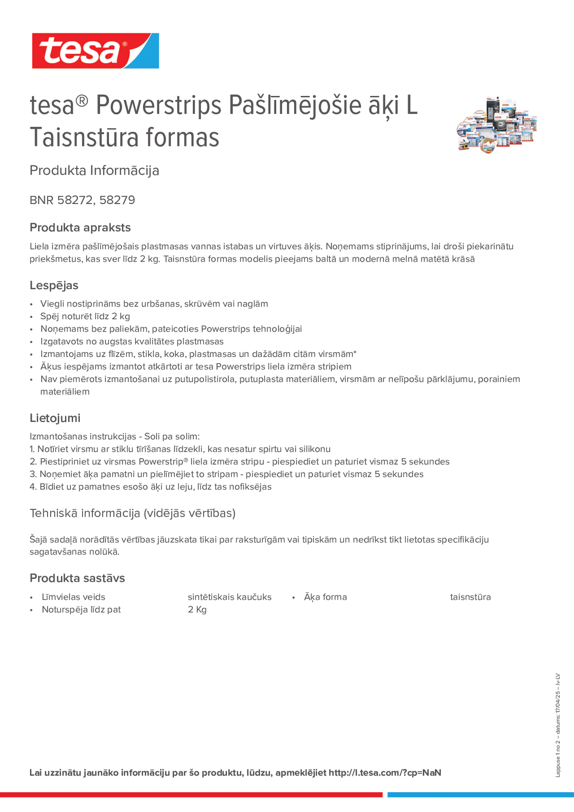Product information_tesa® Powerstrips 58272_lv-LV