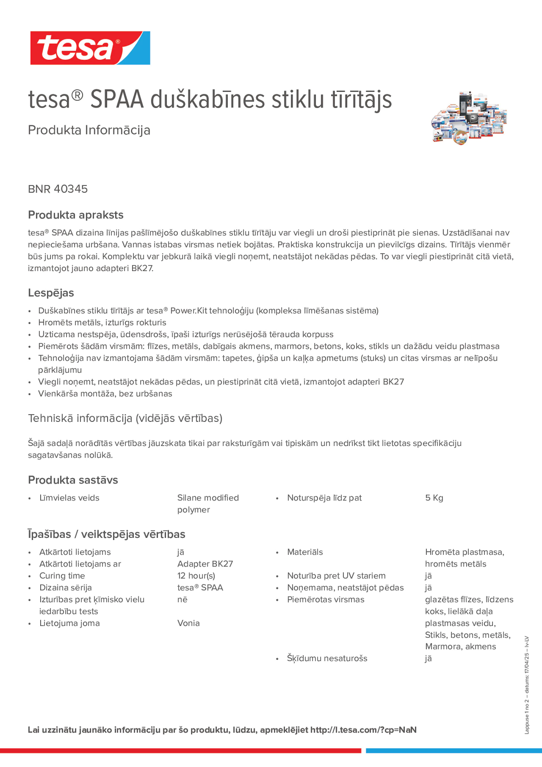 Product information_tesa® 40345_lv-LV