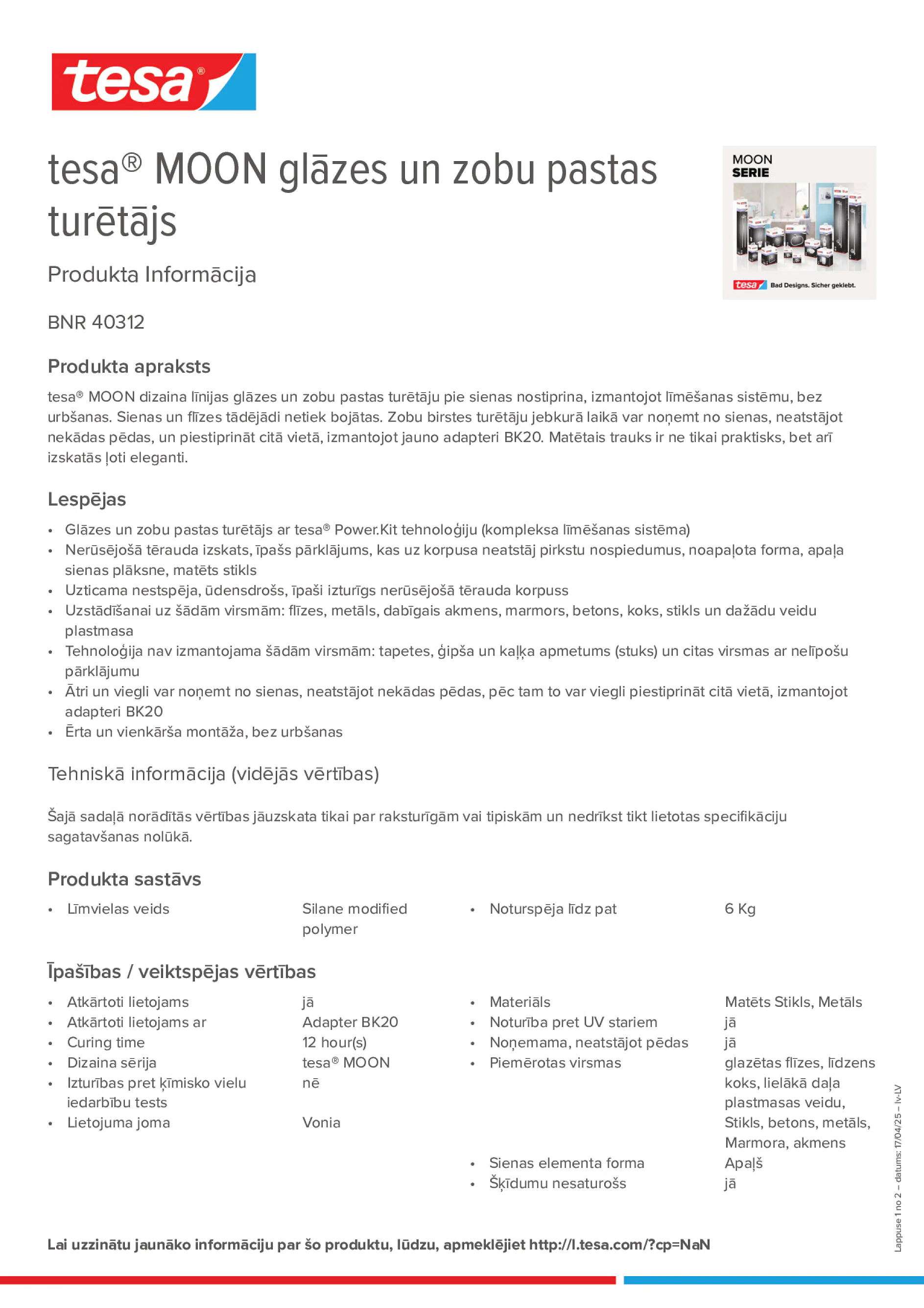Product information_tesa® 40312_lv-LV