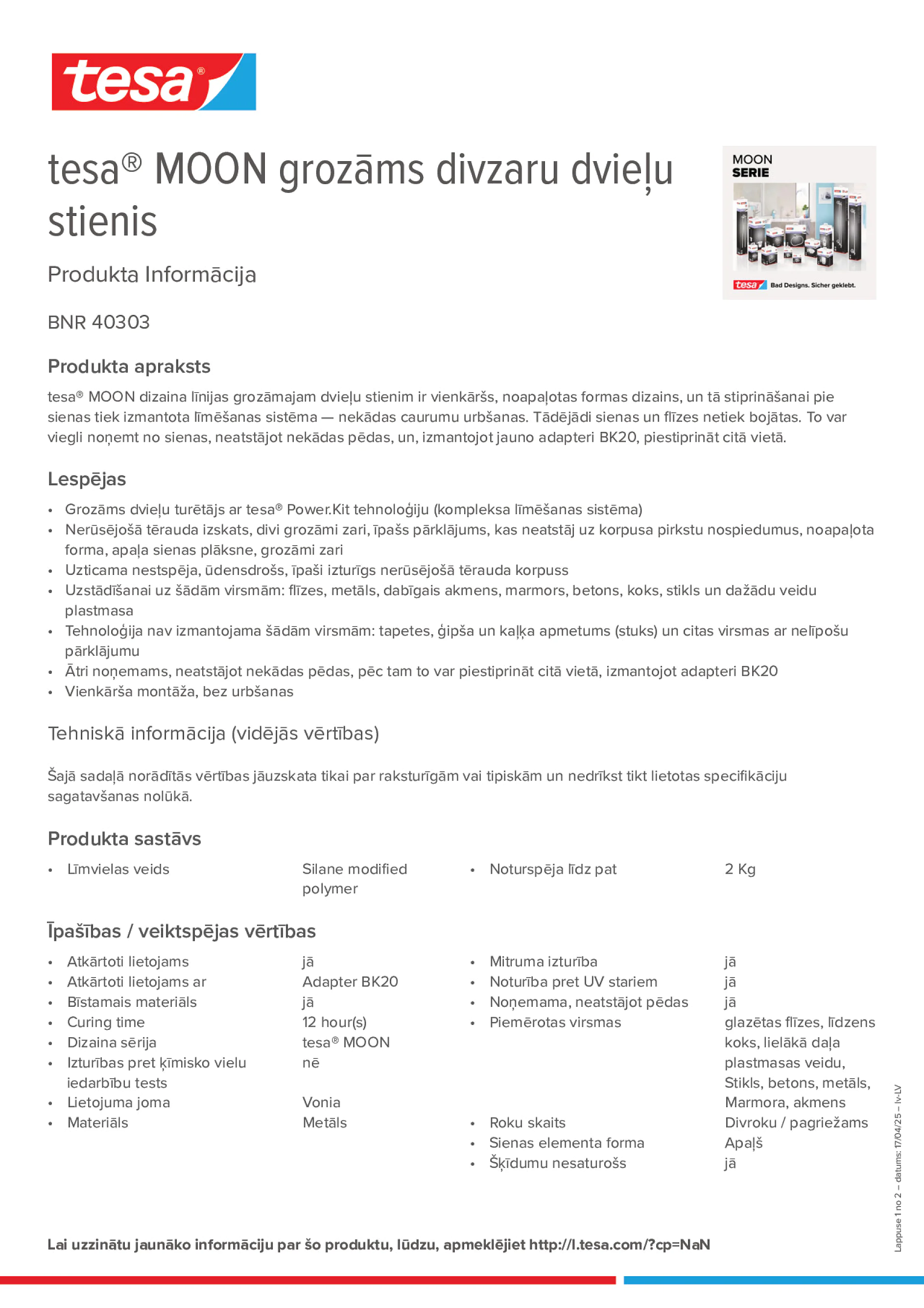 Product information_tesa® 40303_lv-LV