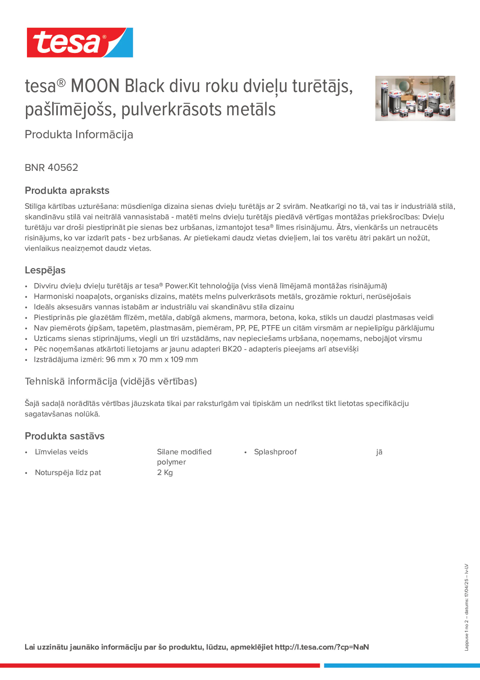 Product information_tesa® 40562_lv-LV