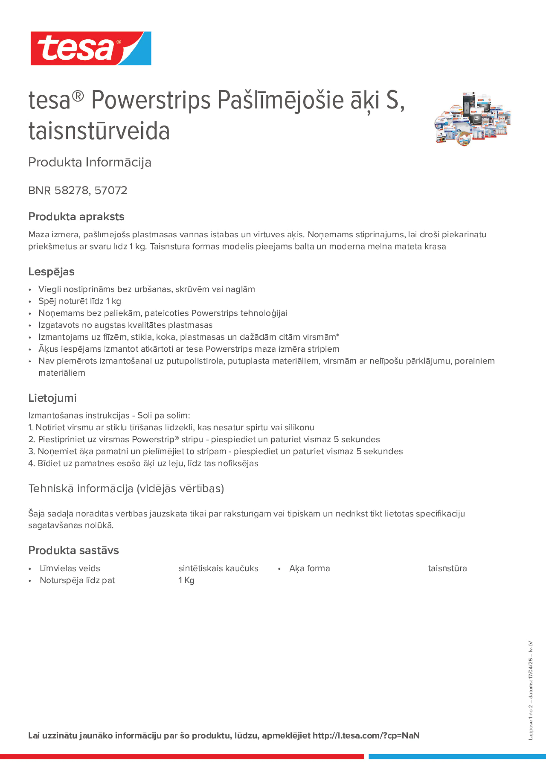 Product information_tesa® Powerstrips 58278_lv-LV