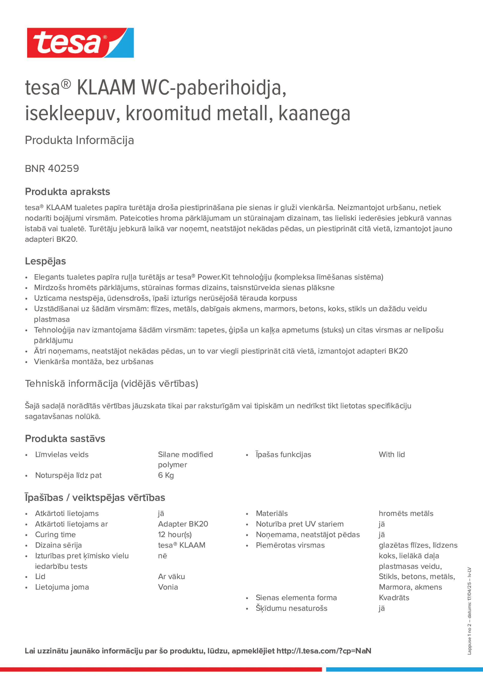 Product information_tesa® 40259_lv-LV