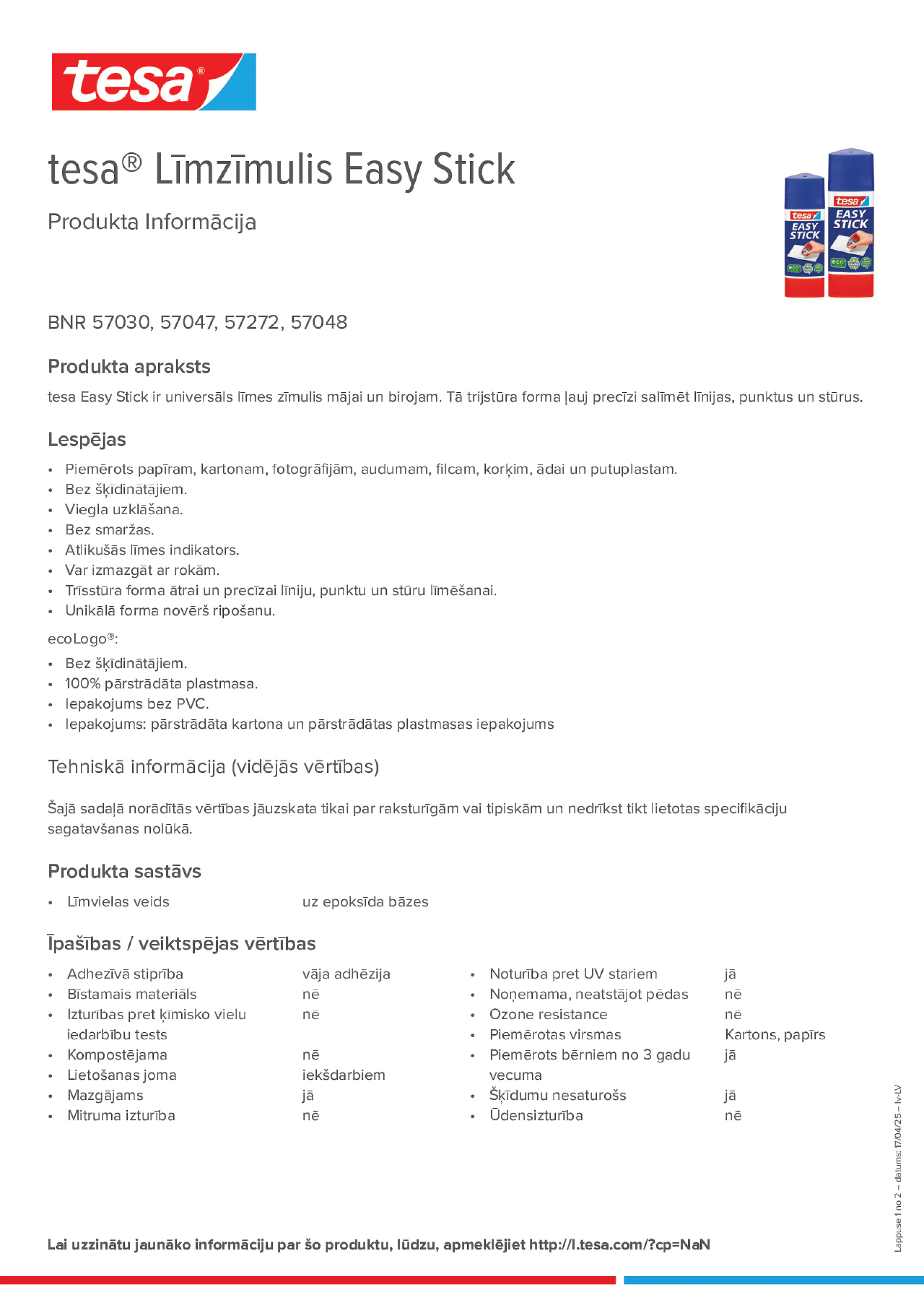 Product information_tesa® 57272_lv-LV