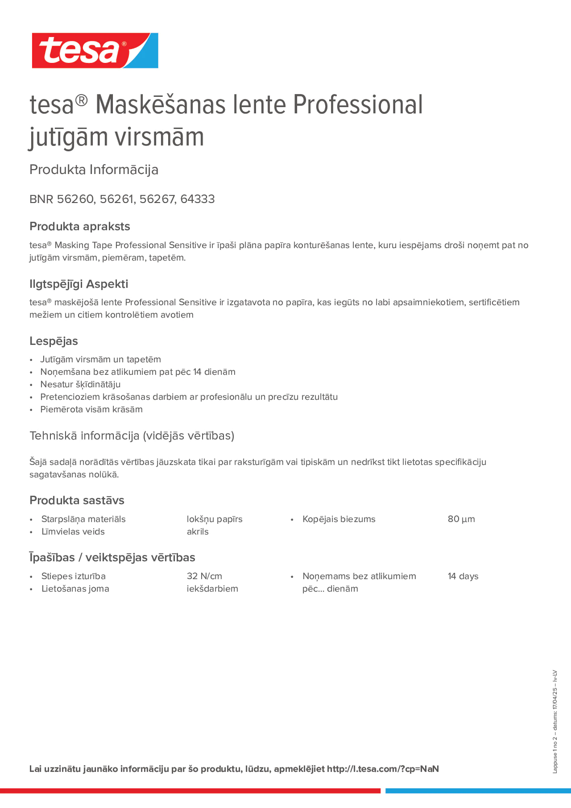 Product information_tesa® 56260_lv-LV