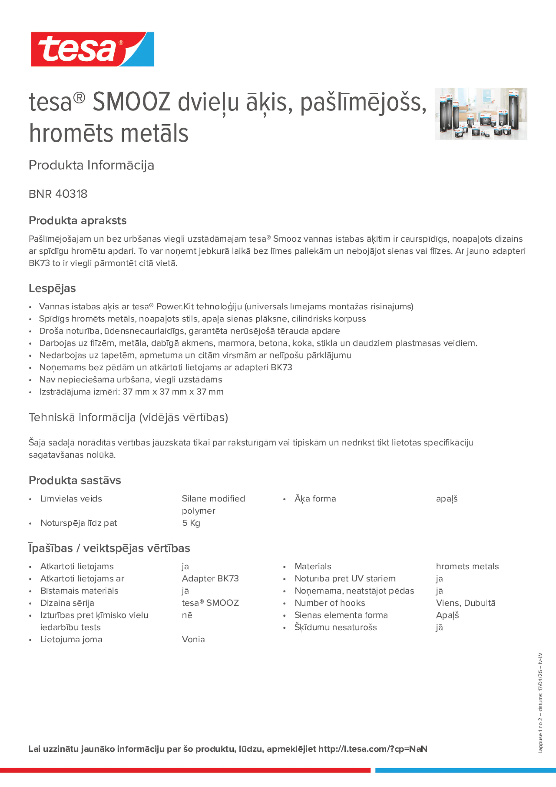 Product information_tesa® 40318_lv-LV