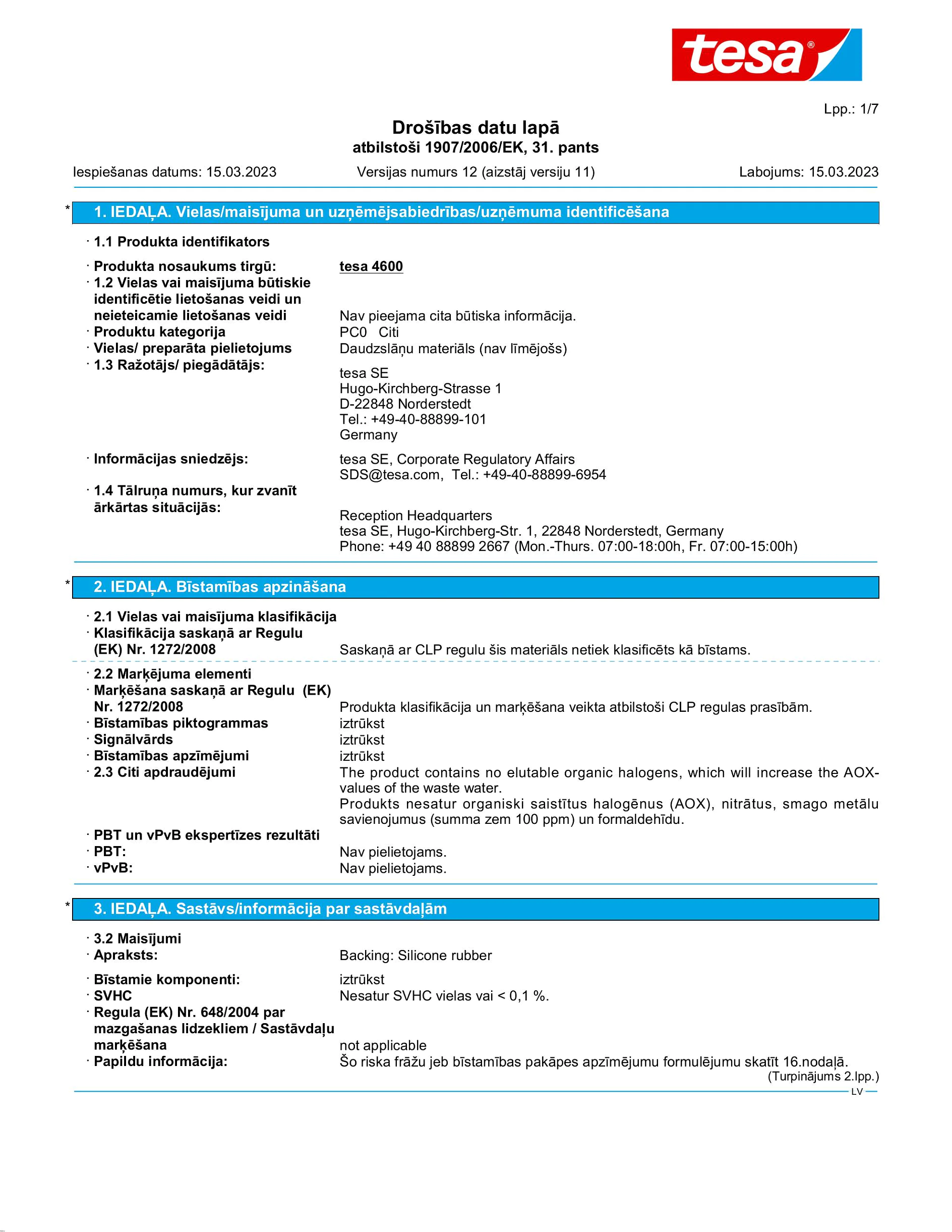 Safety data sheet_tesa® 04600_lv-LV_v12