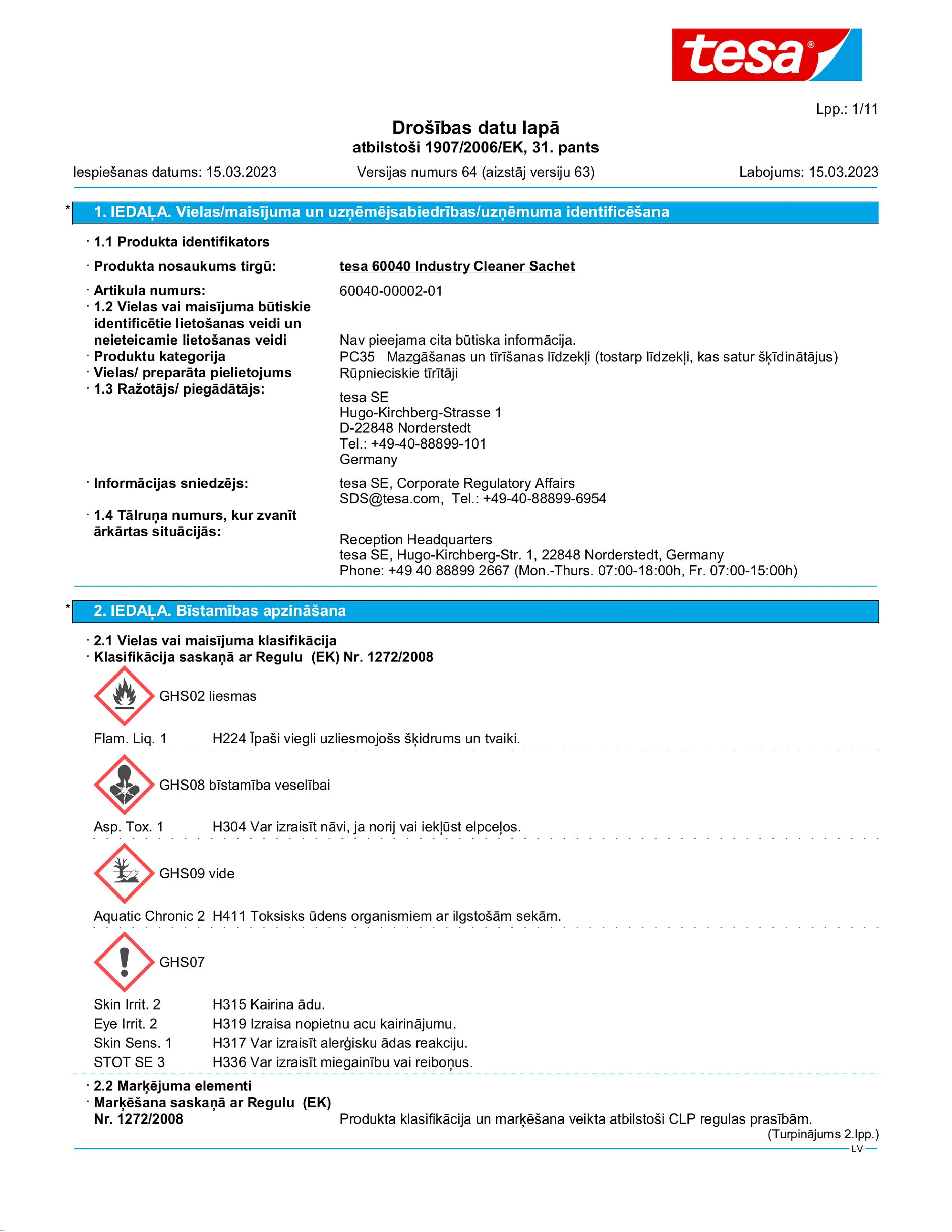 Safety data sheet_tesa® 60040_lv-LV_v64