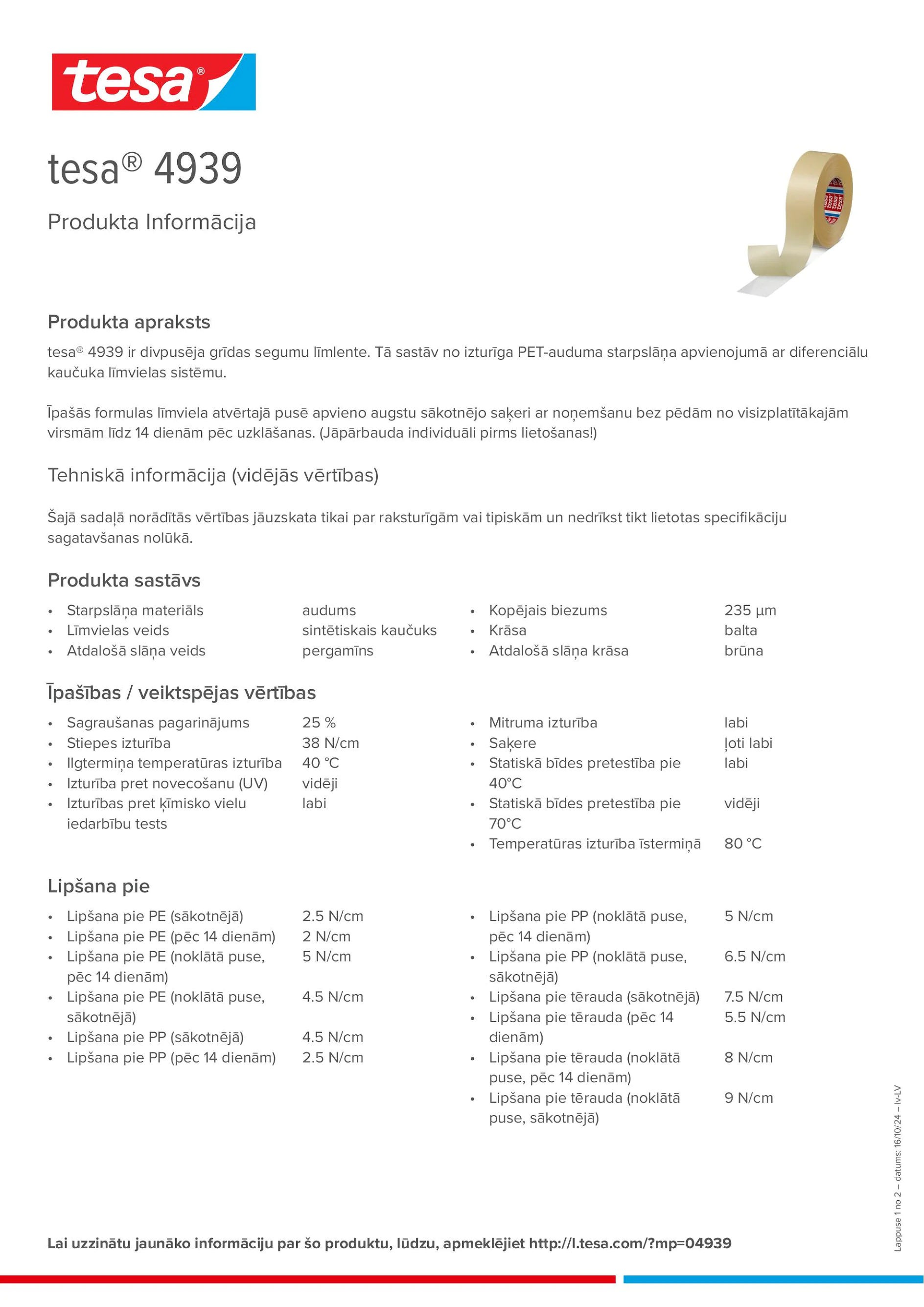 Product information_tesa® 4939_lv-LV