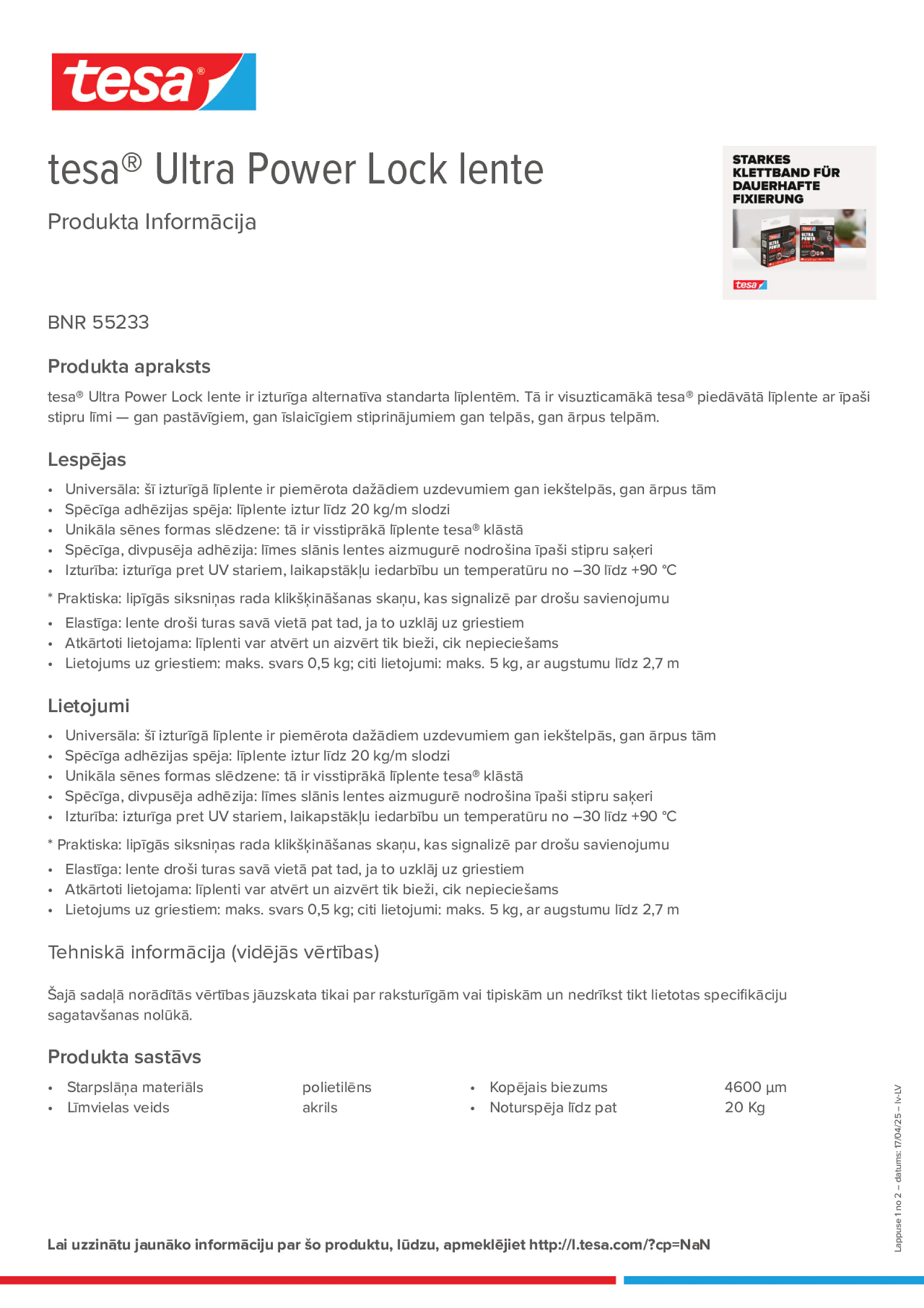 Product information_tesa® 55233_lv-LV