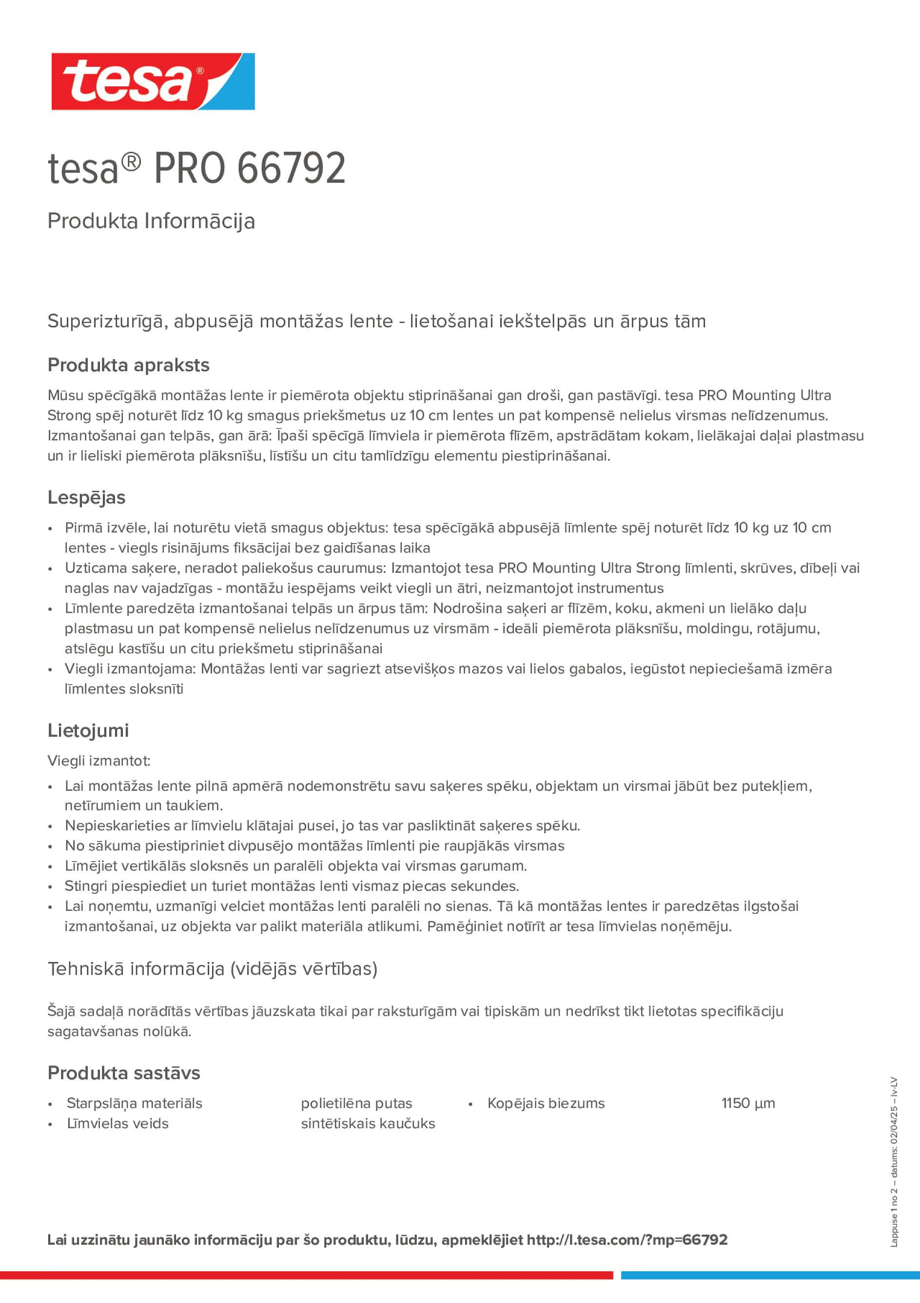 Product information_tesa® PRO 66792_lv-LV