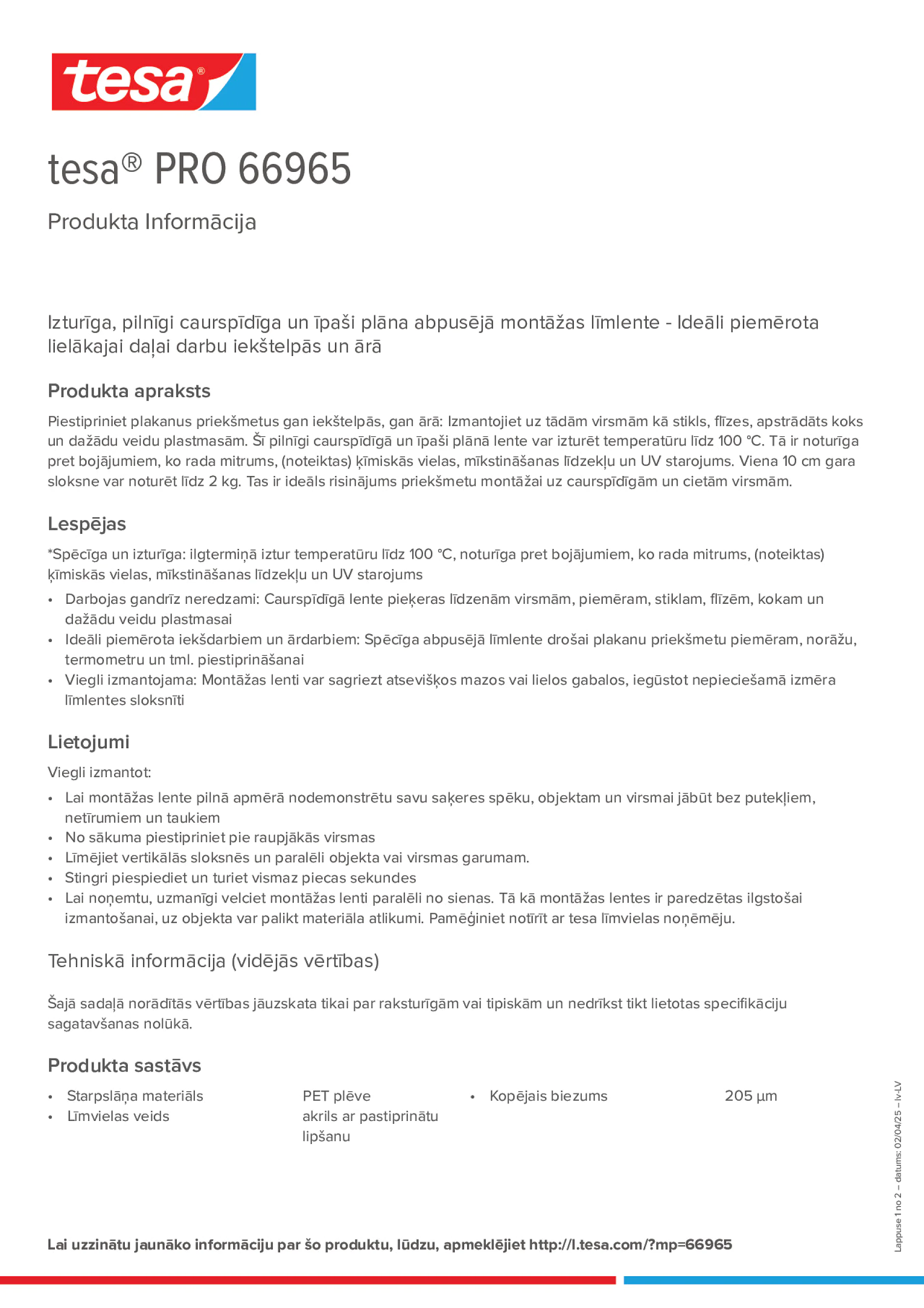 Product information_tesa® PRO 66965_lv-LV
