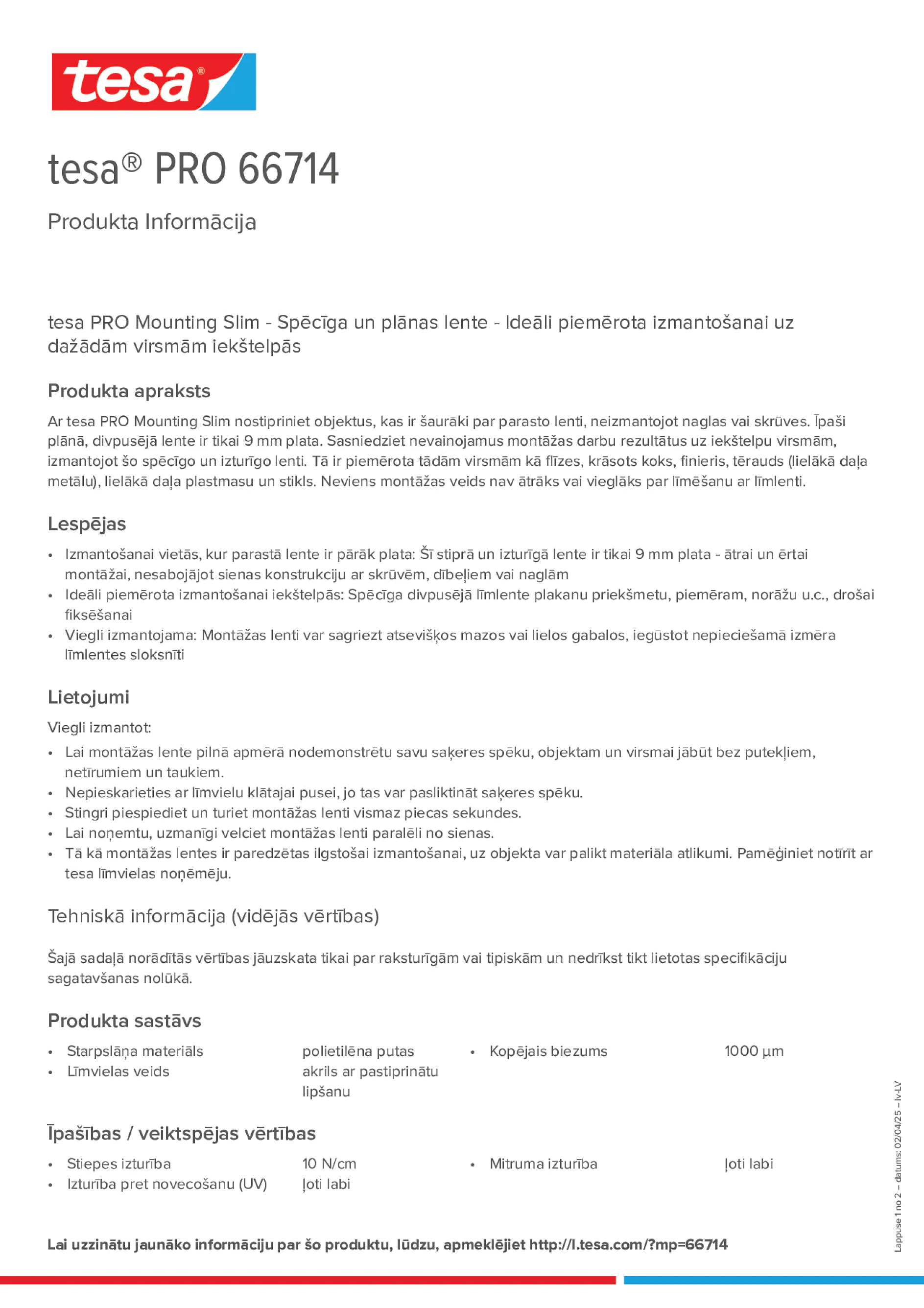 Product information_tesa® PRO 66714_lv-LV