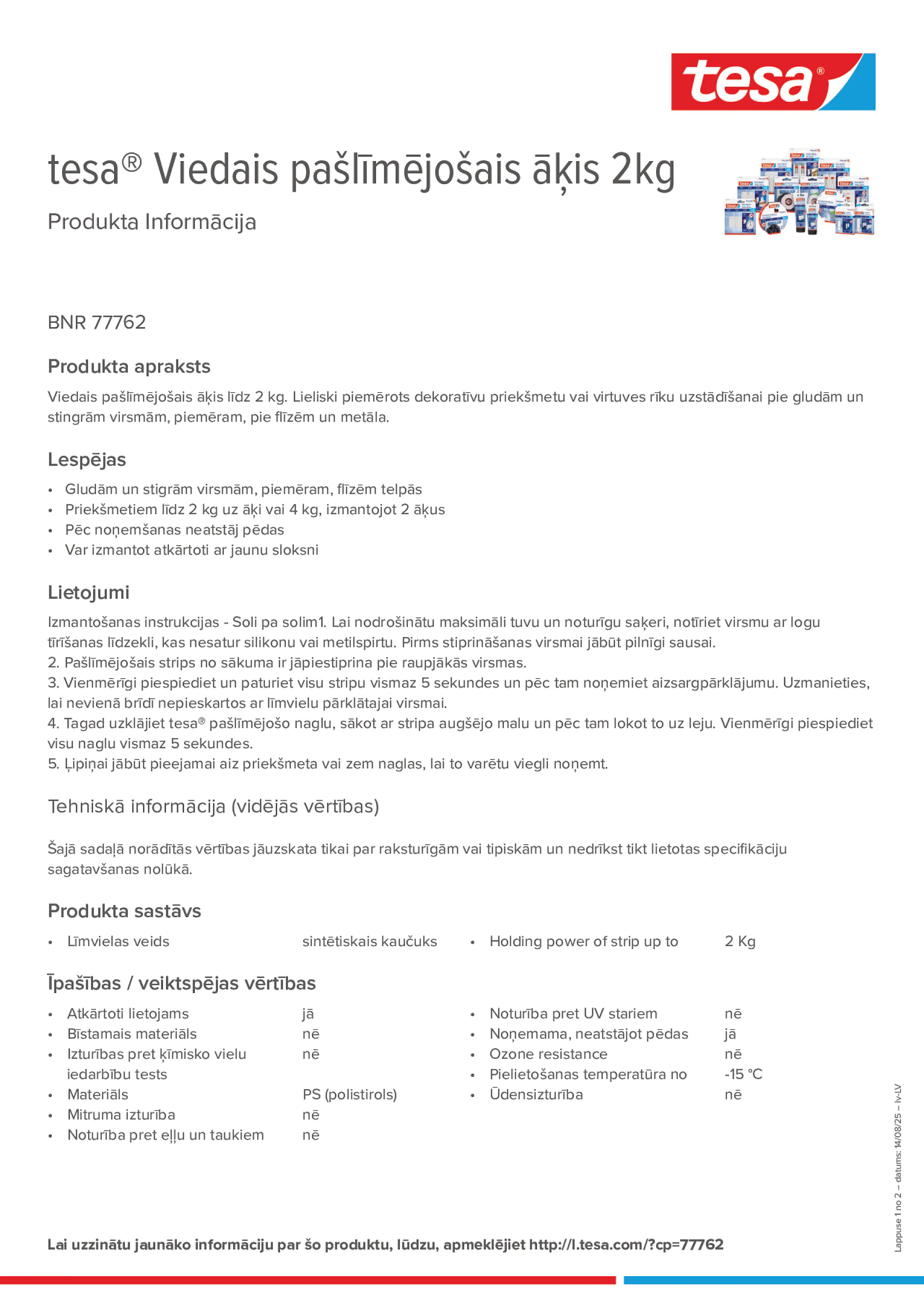 Product information_tesa® 77762_lv-LV