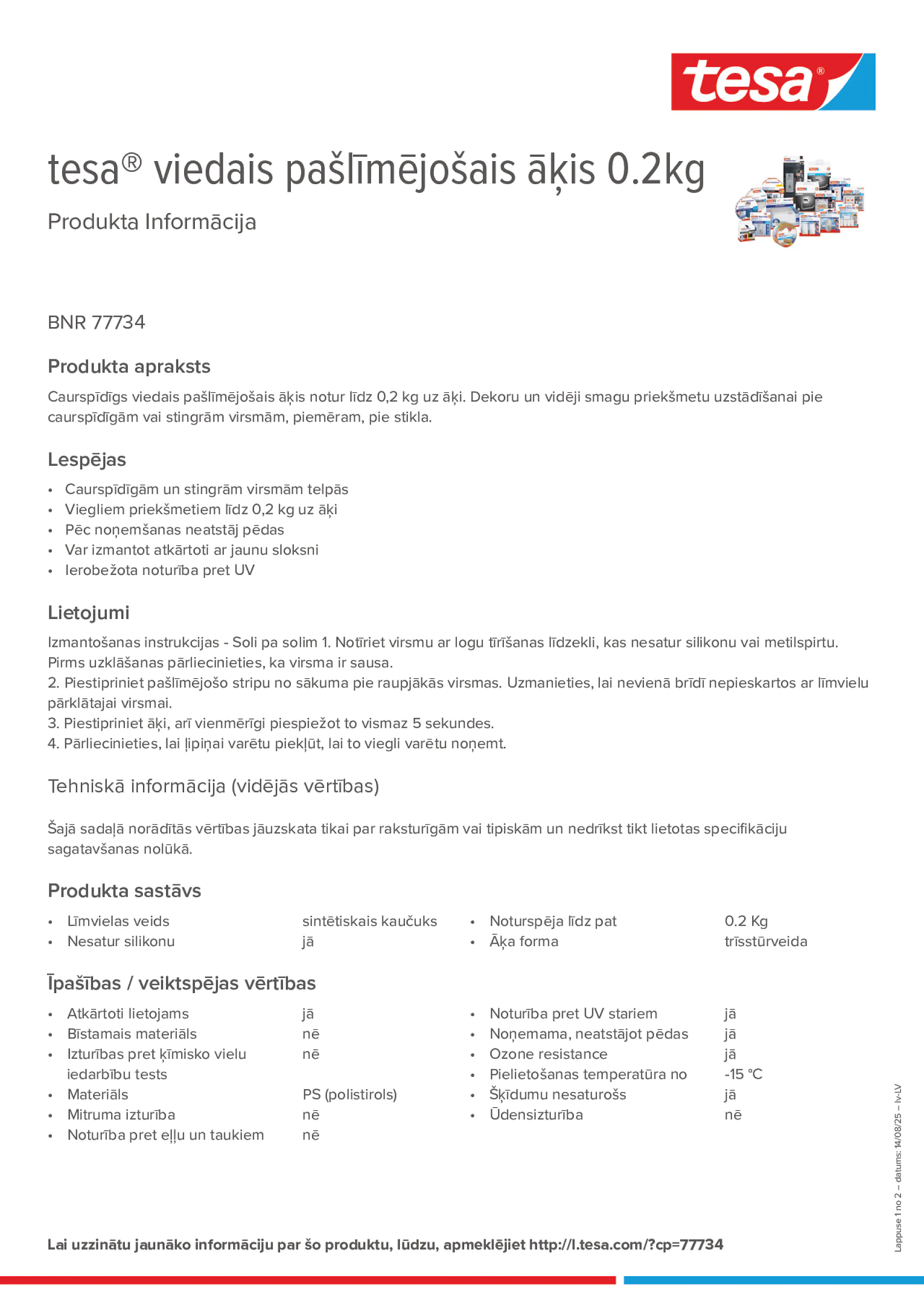 Product information_tesa® 77734_lv-LV