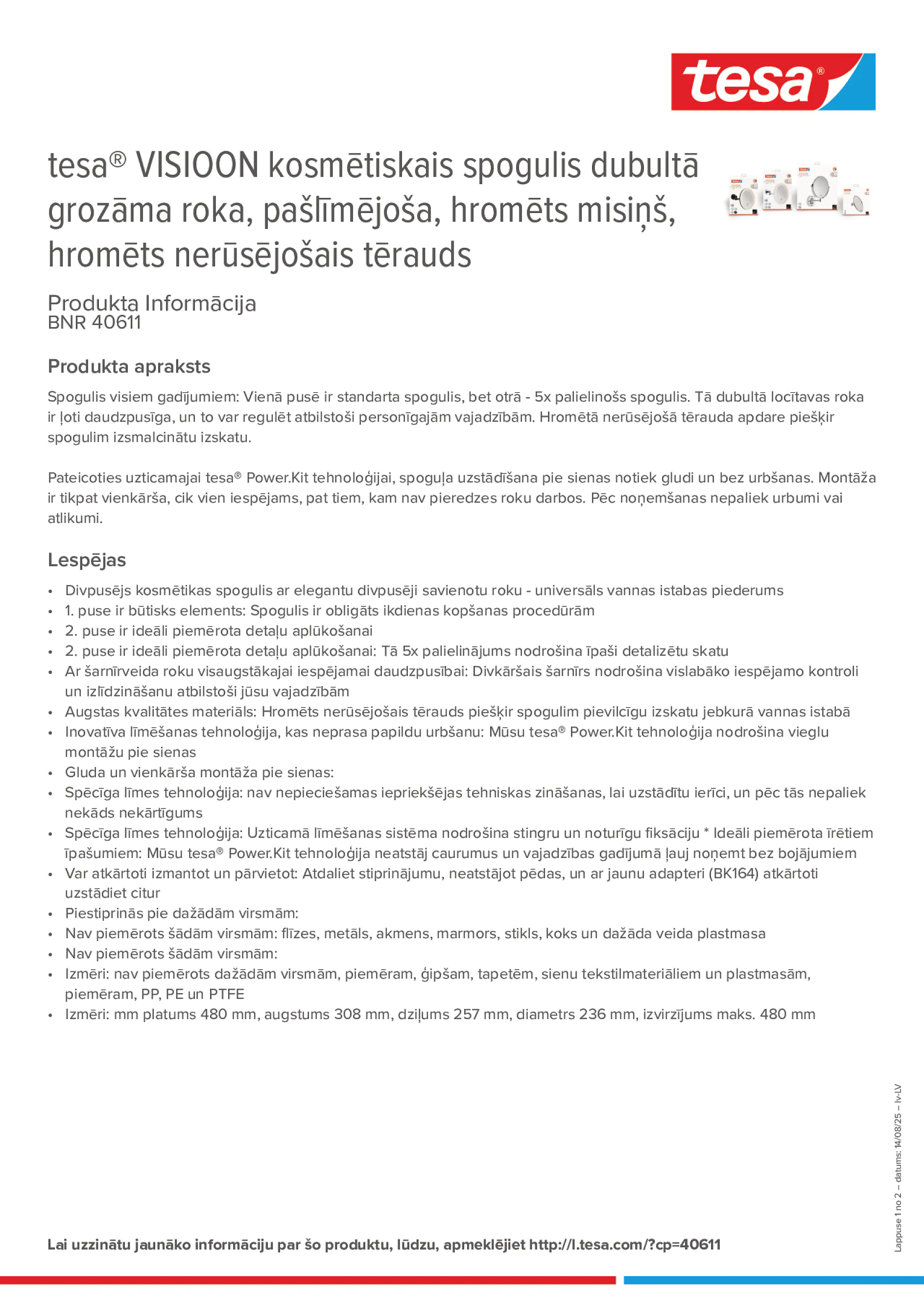 Product information_tesa® 40611_lv-LV