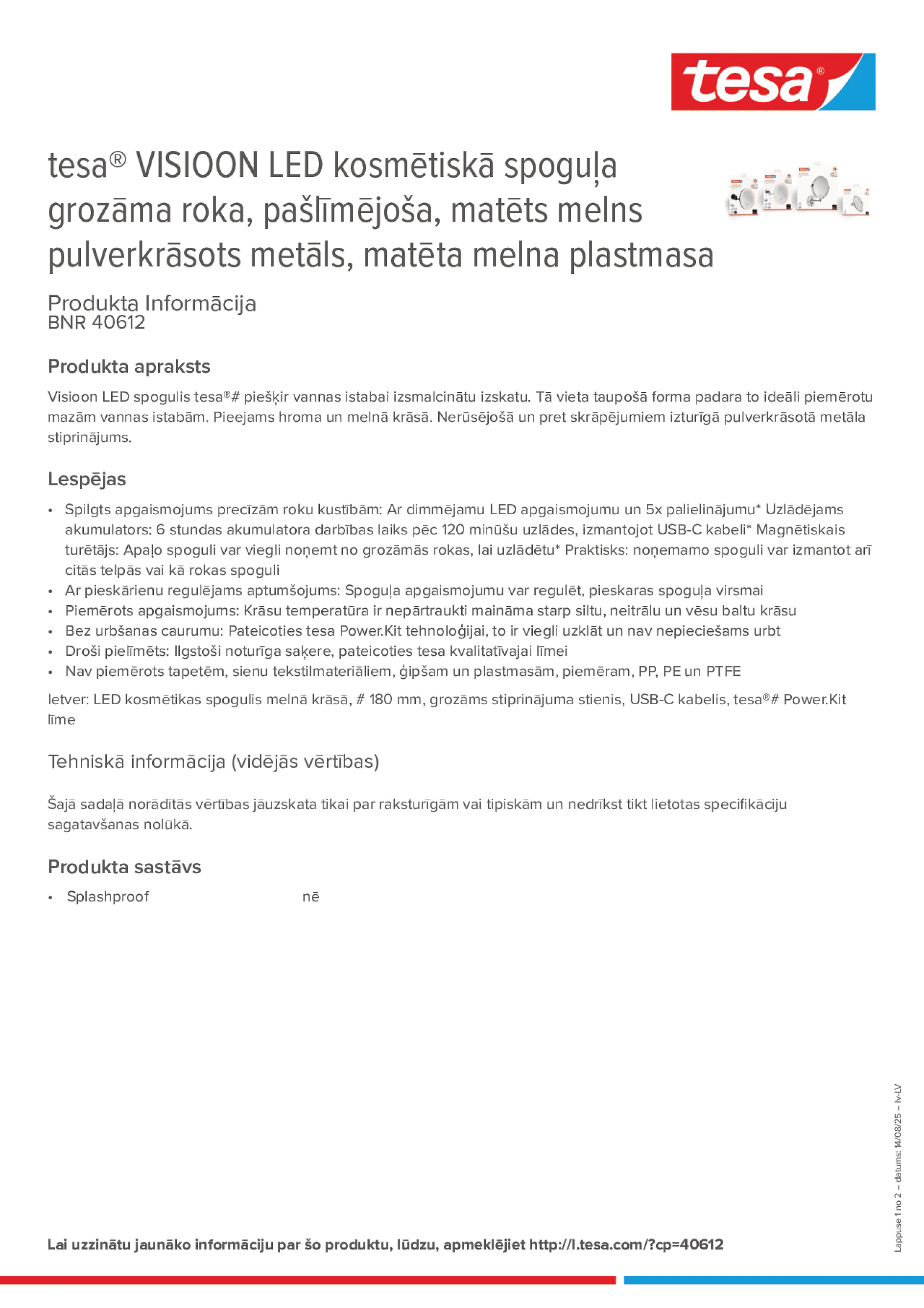 Product information_tesa® 40612_lv-LV