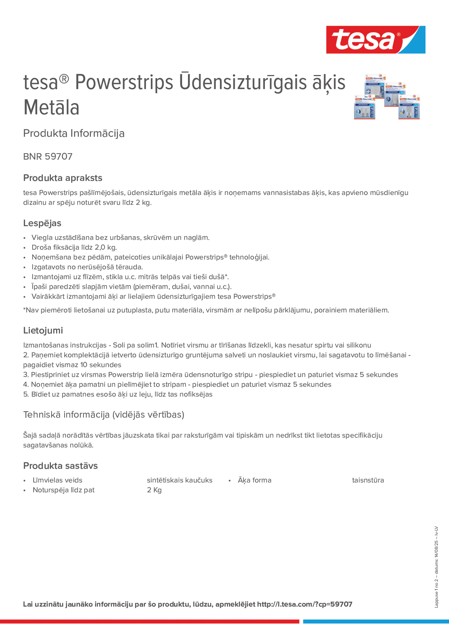 Product information_tesa® Powerstrips 59707_lv-LV