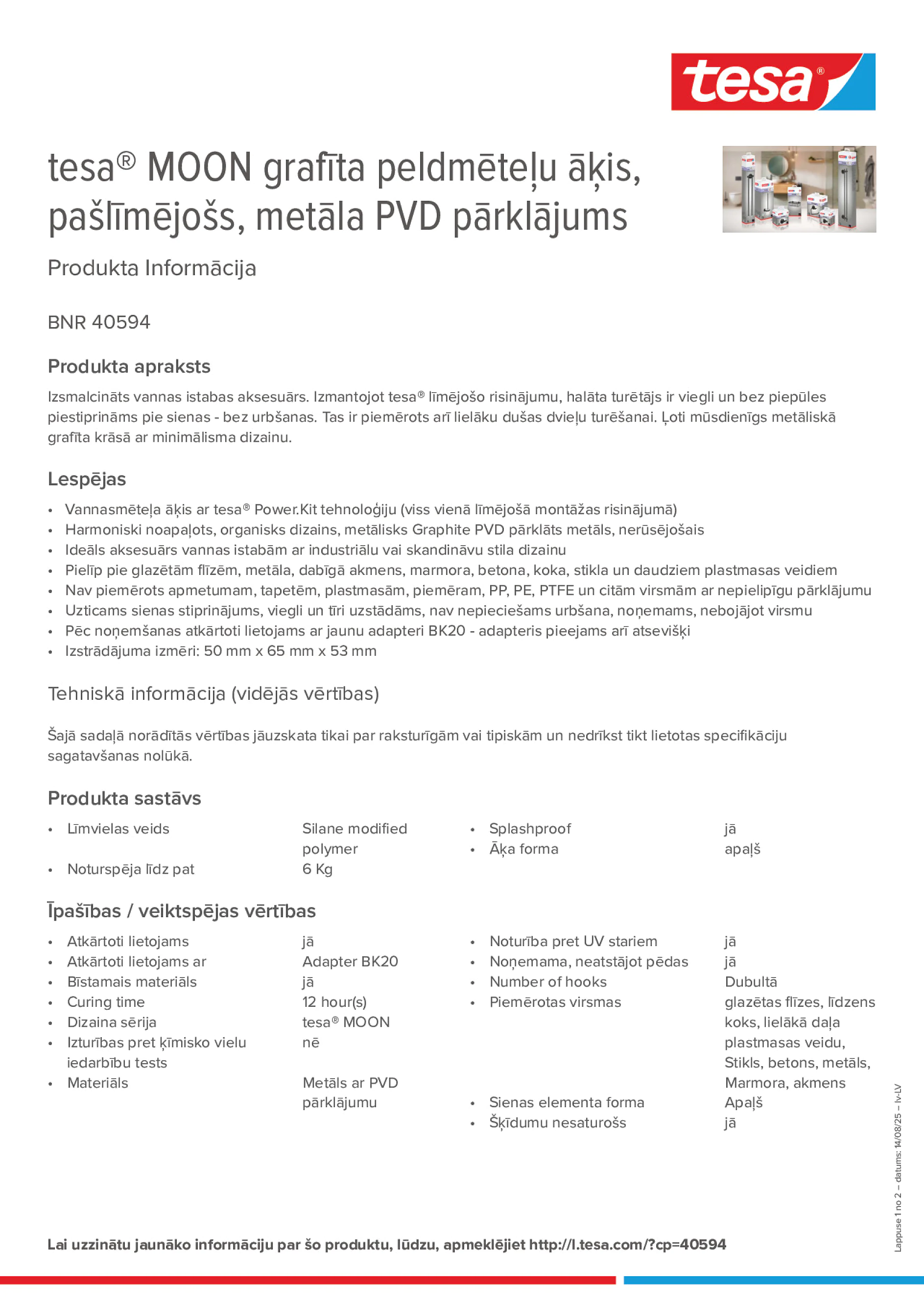 Product information_tesa® 40594_lv-LV