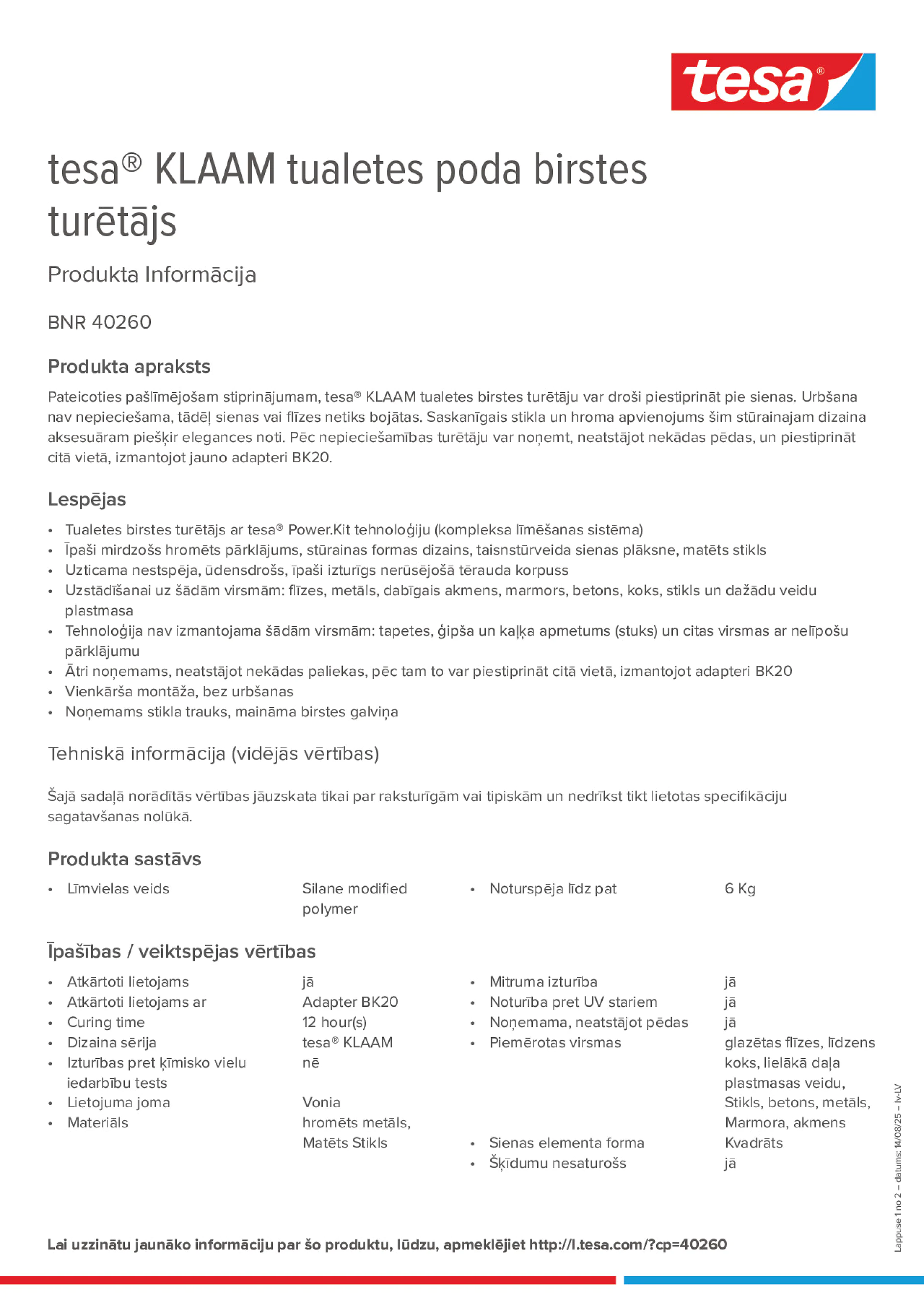 Product information_tesa® 40260_lv-LV