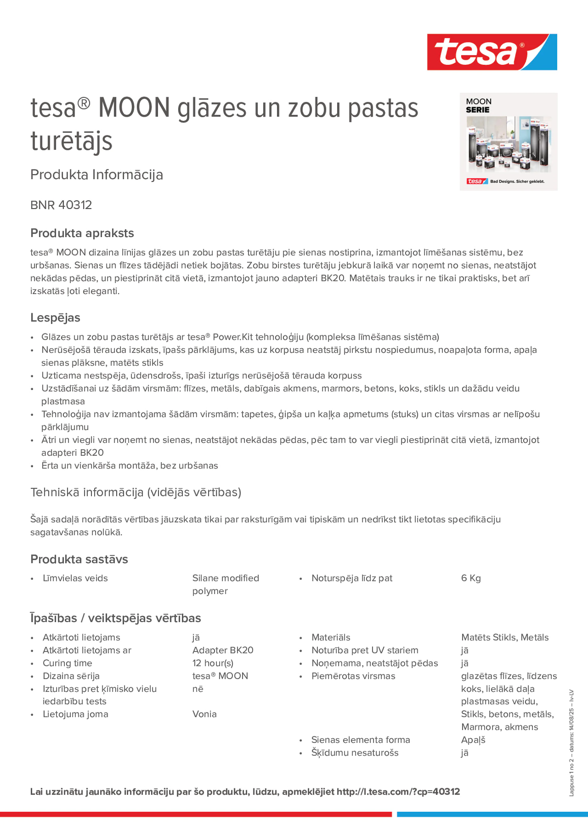 Product information_tesa® 40312_lv-LV