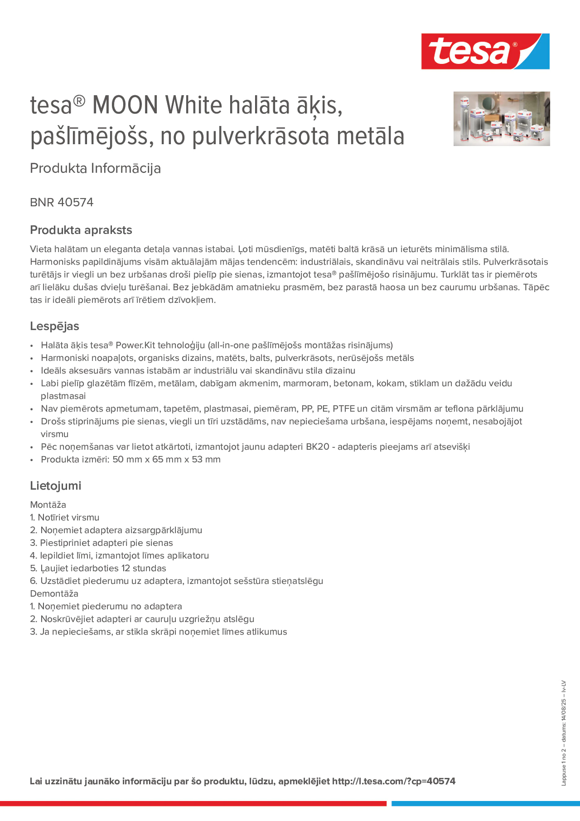 Product information_tesa® 40574_lv-LV