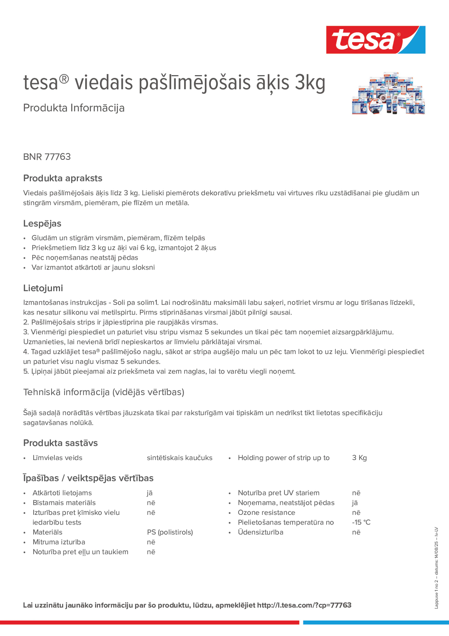 Product information_tesa® 77763_lv-LV
