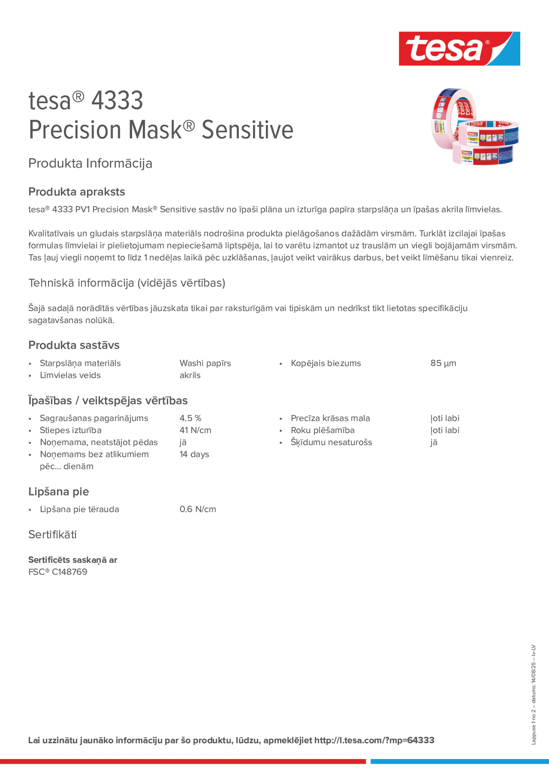 Product information_tesa® 04333_lv-LV