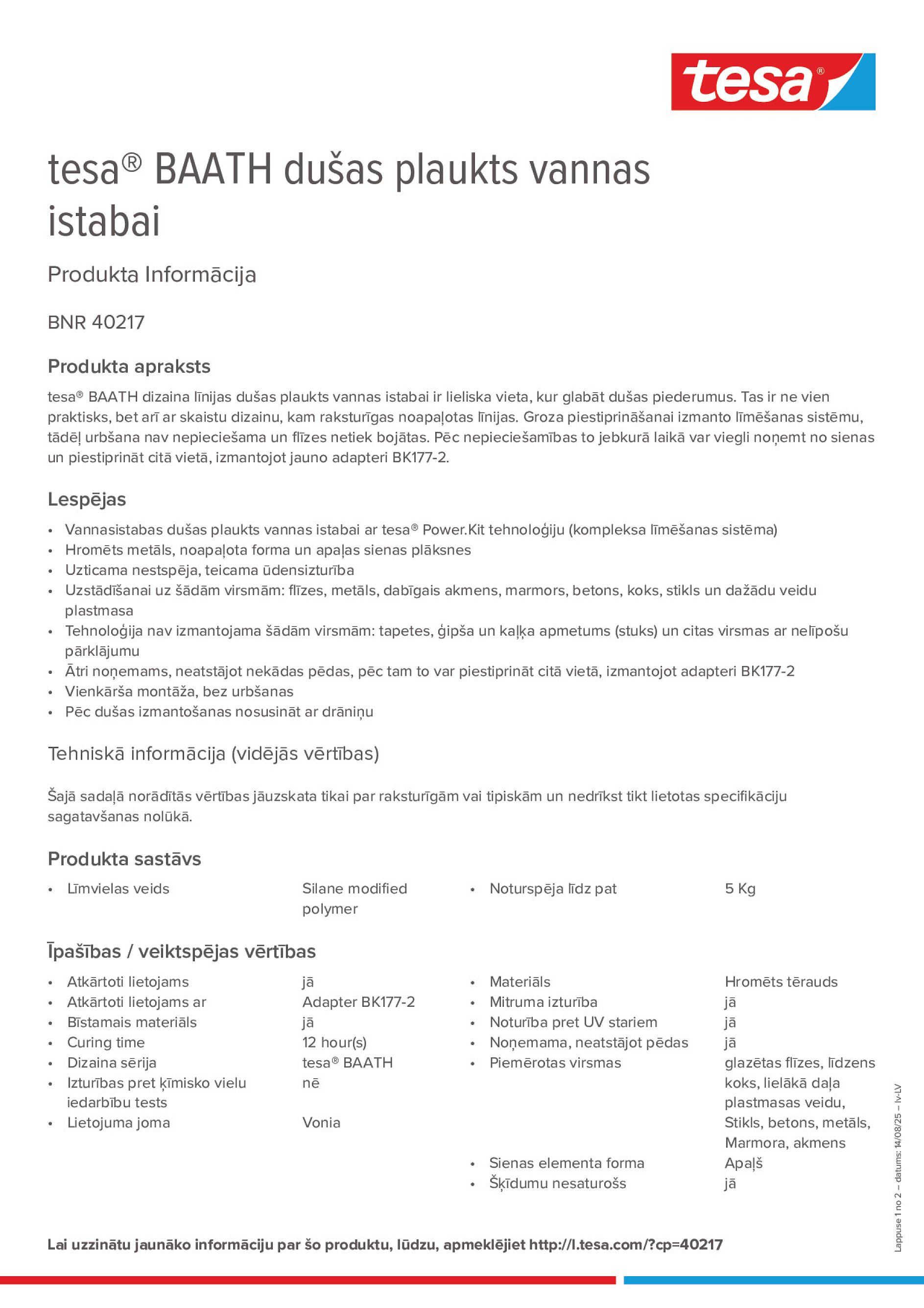 Product information_tesa® 40217_lv-LV