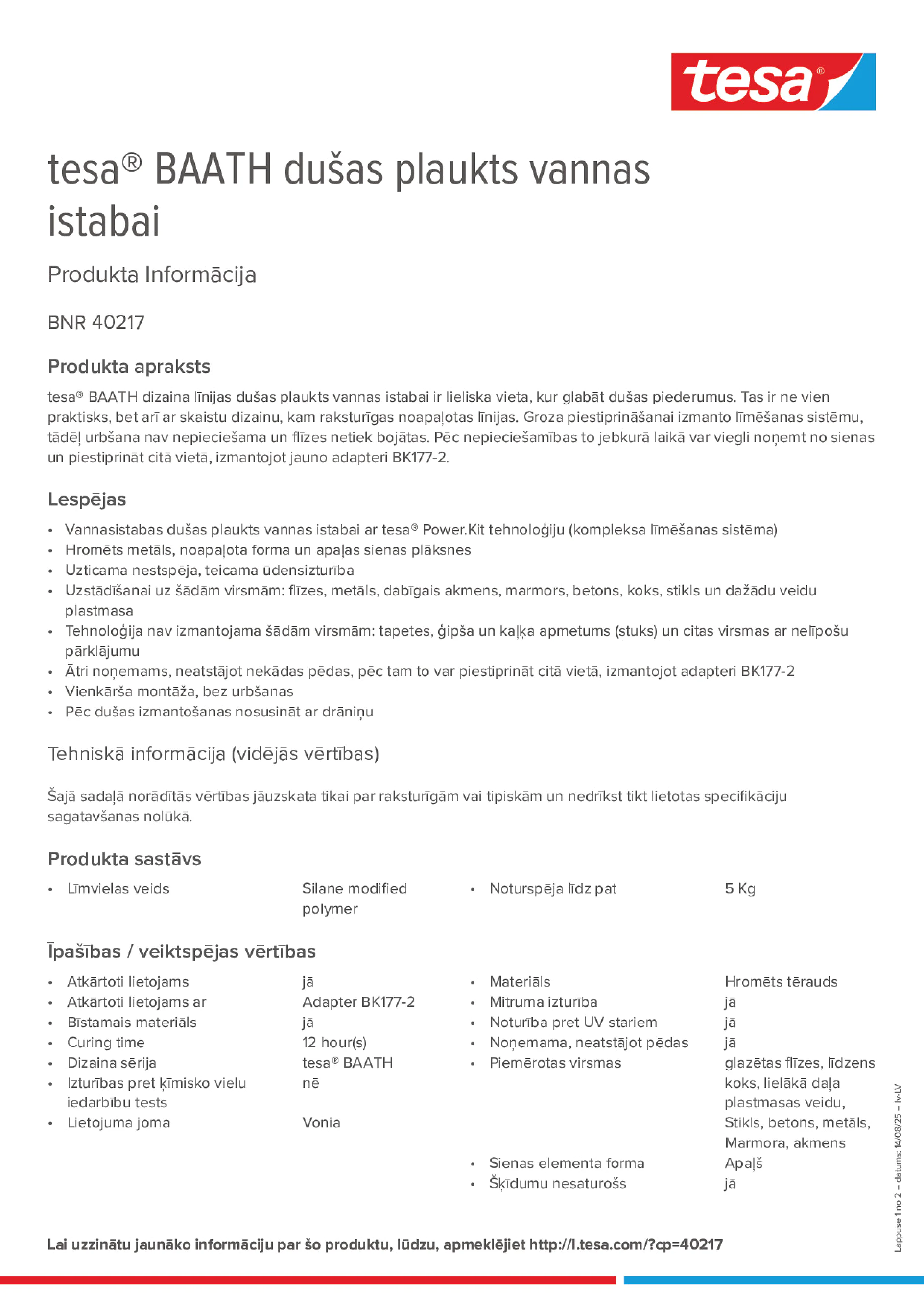 Product information_tesa® 40217_lv-LV