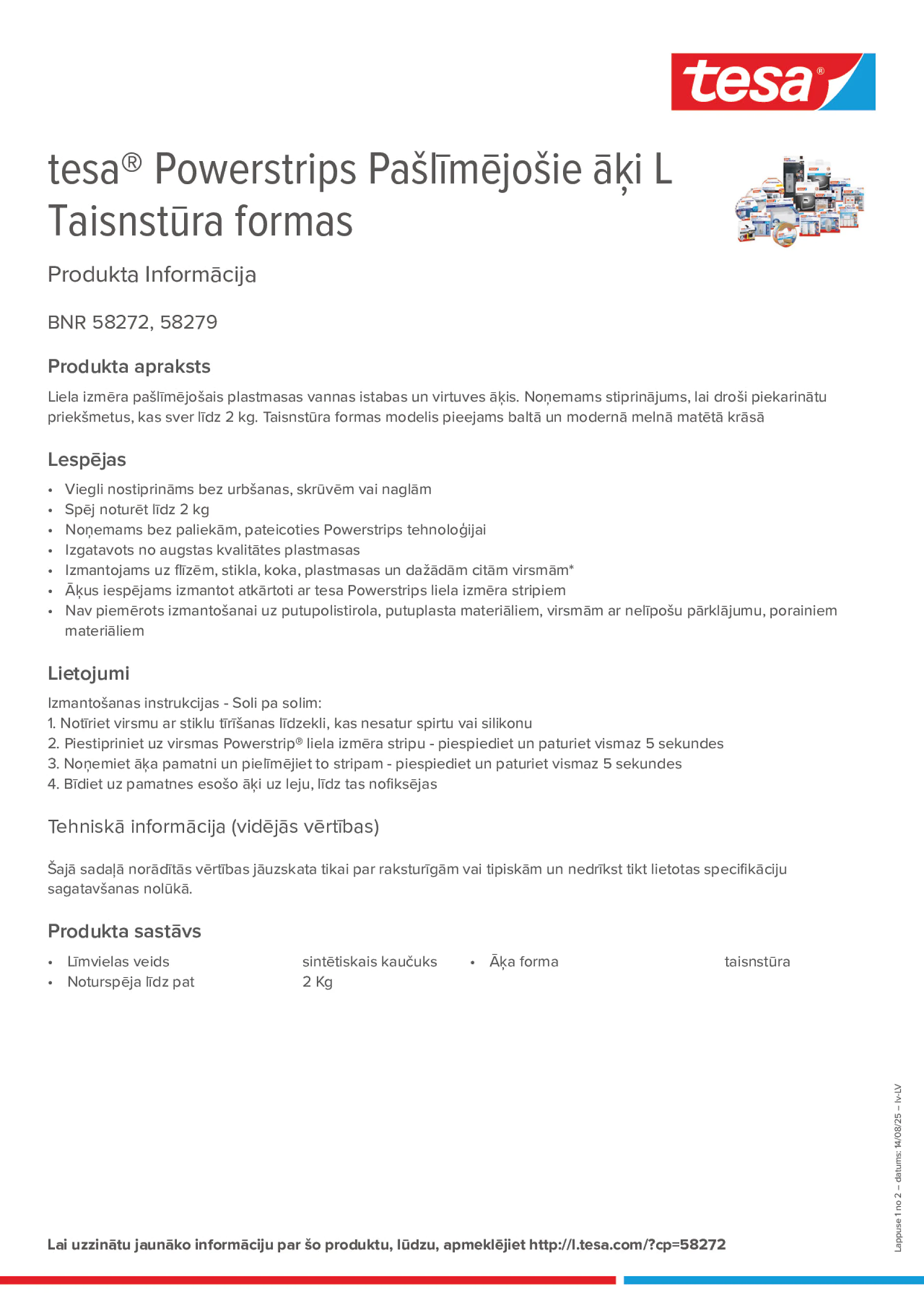 Product information_tesa® Powerstrips 58272_lv-LV