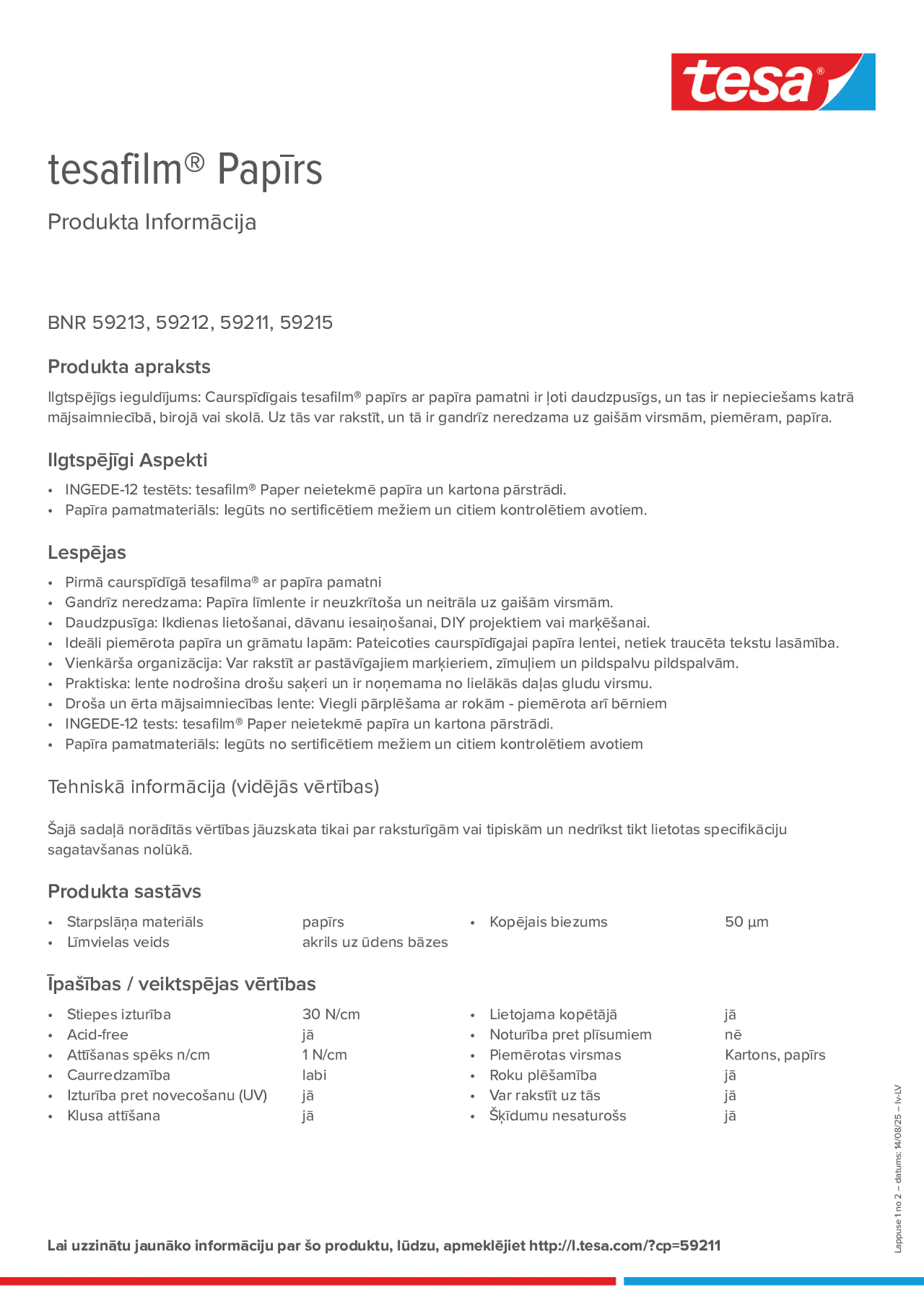 Product information_tesafilm® 59213_lv-LV