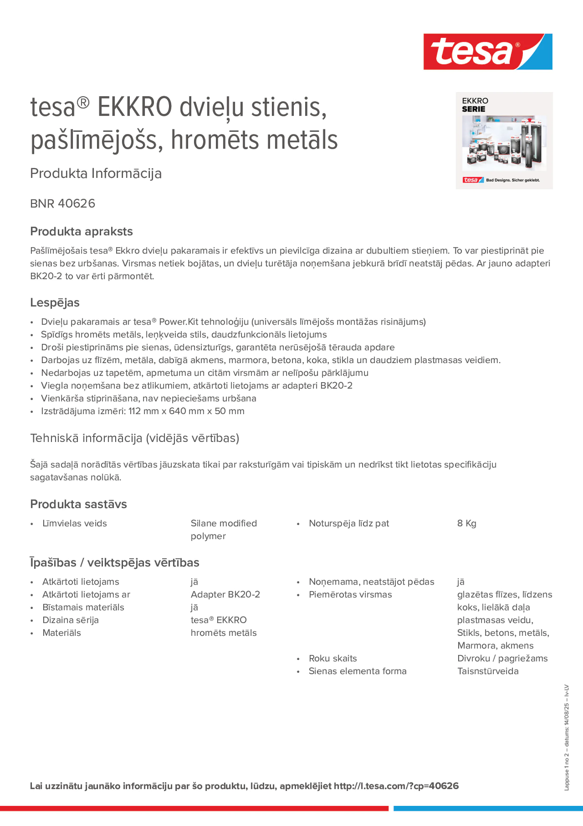 Product information_tesa® 40626_lv-LV