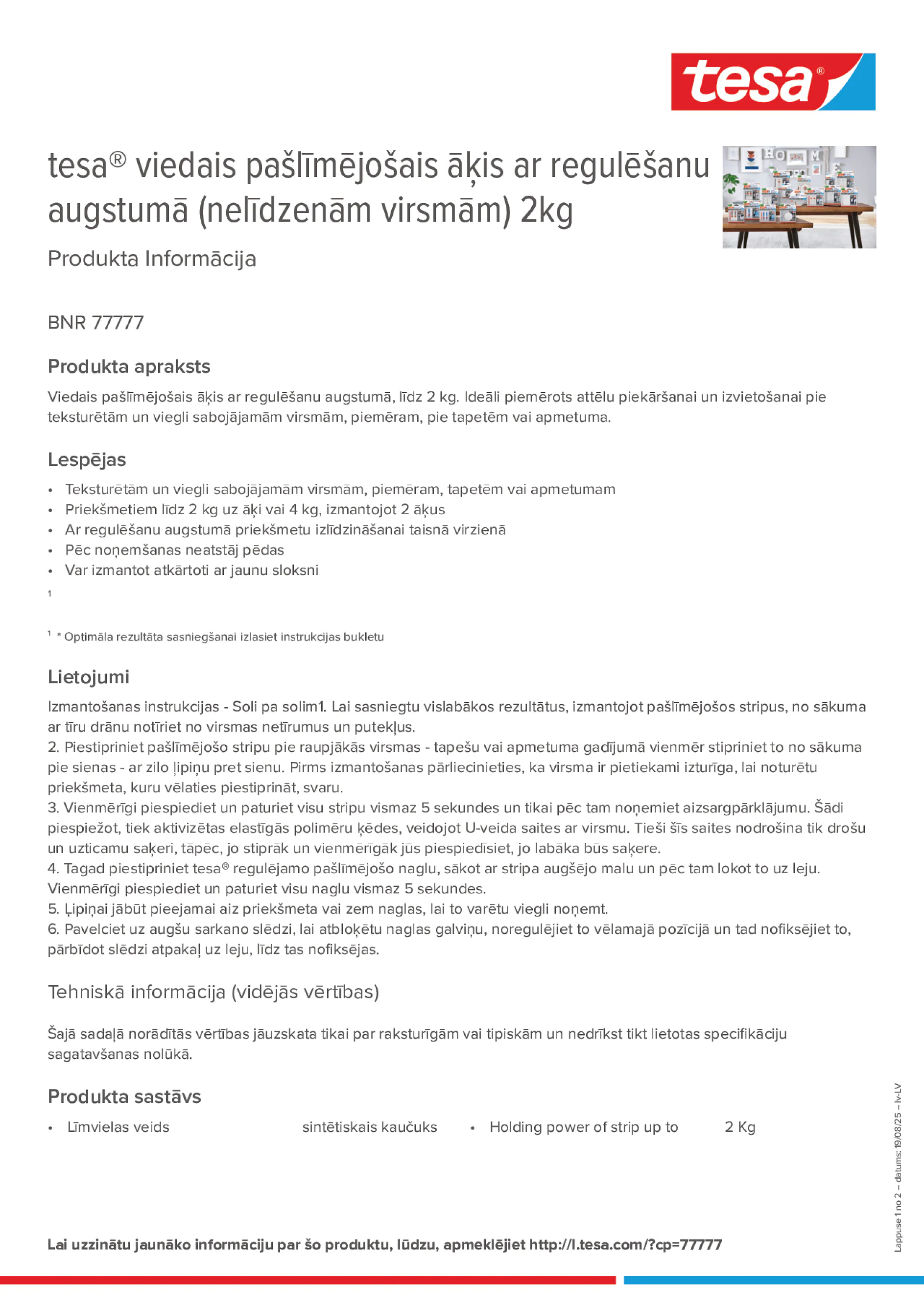 Product information_tesa® 77777_lv-LV