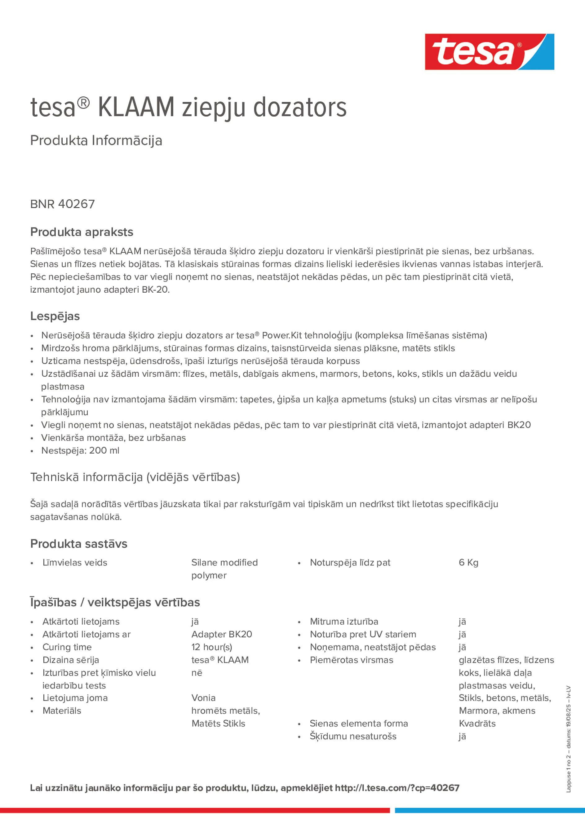 Product information_tesa® 40267_lv-LV