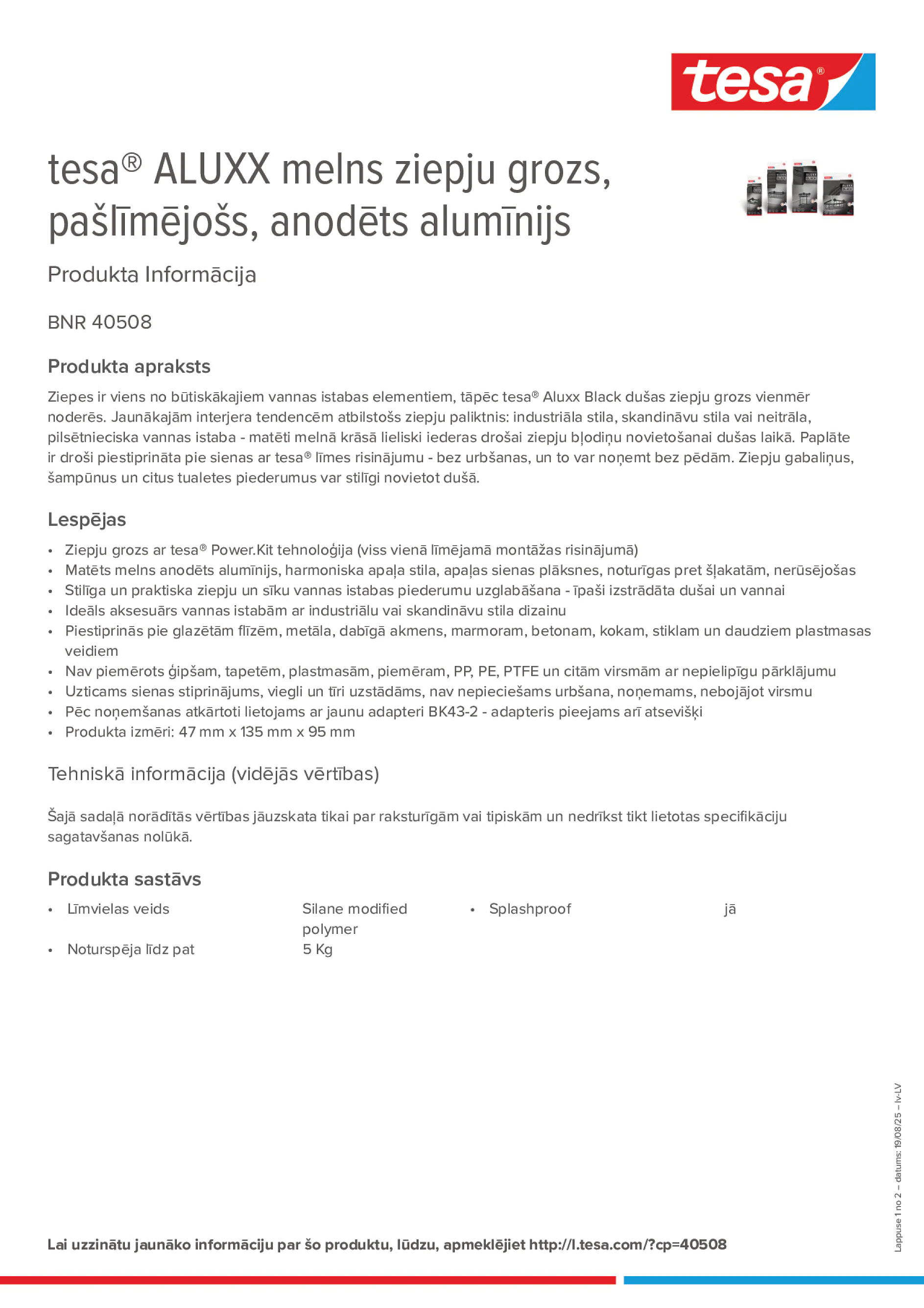 Product information_tesa® 40508_lv-LV