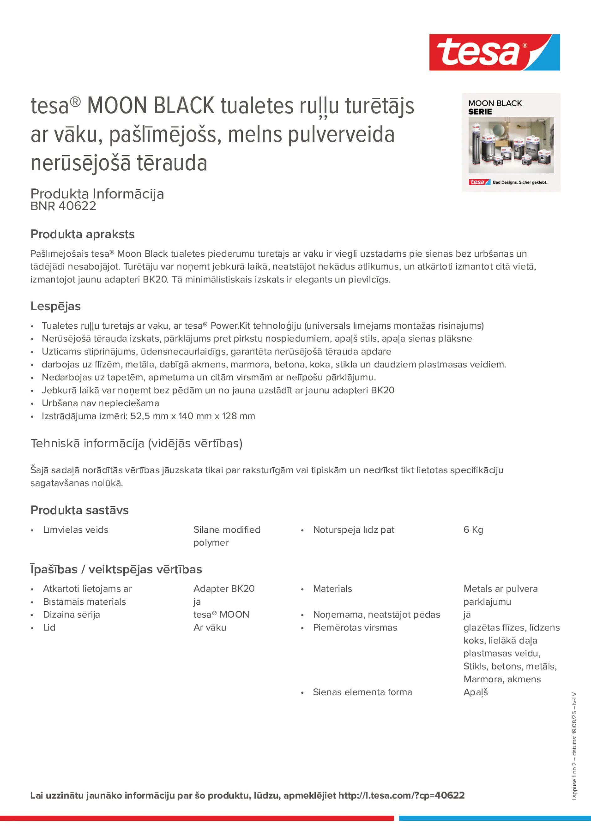 Product information_tesa® 40622_lv-LV