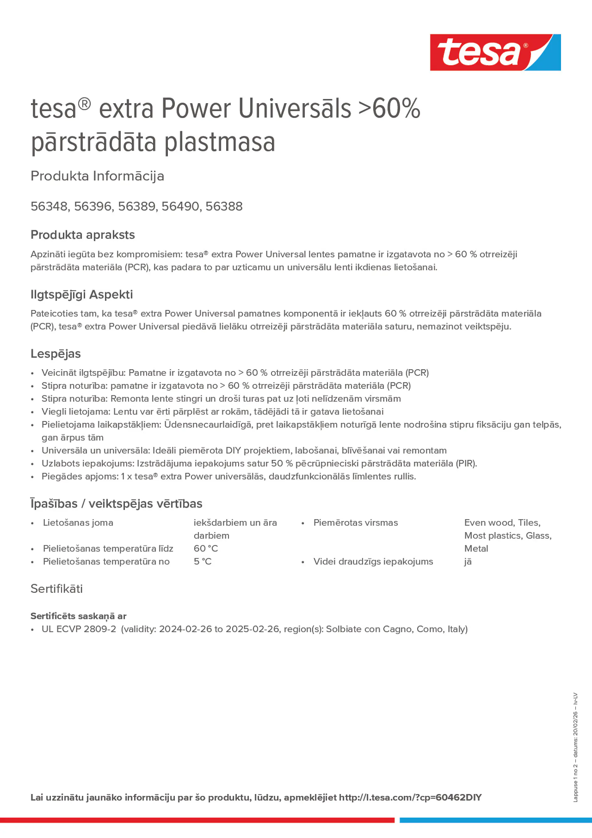 Product information_tesa® extra Power 60462DIY_lv-LV