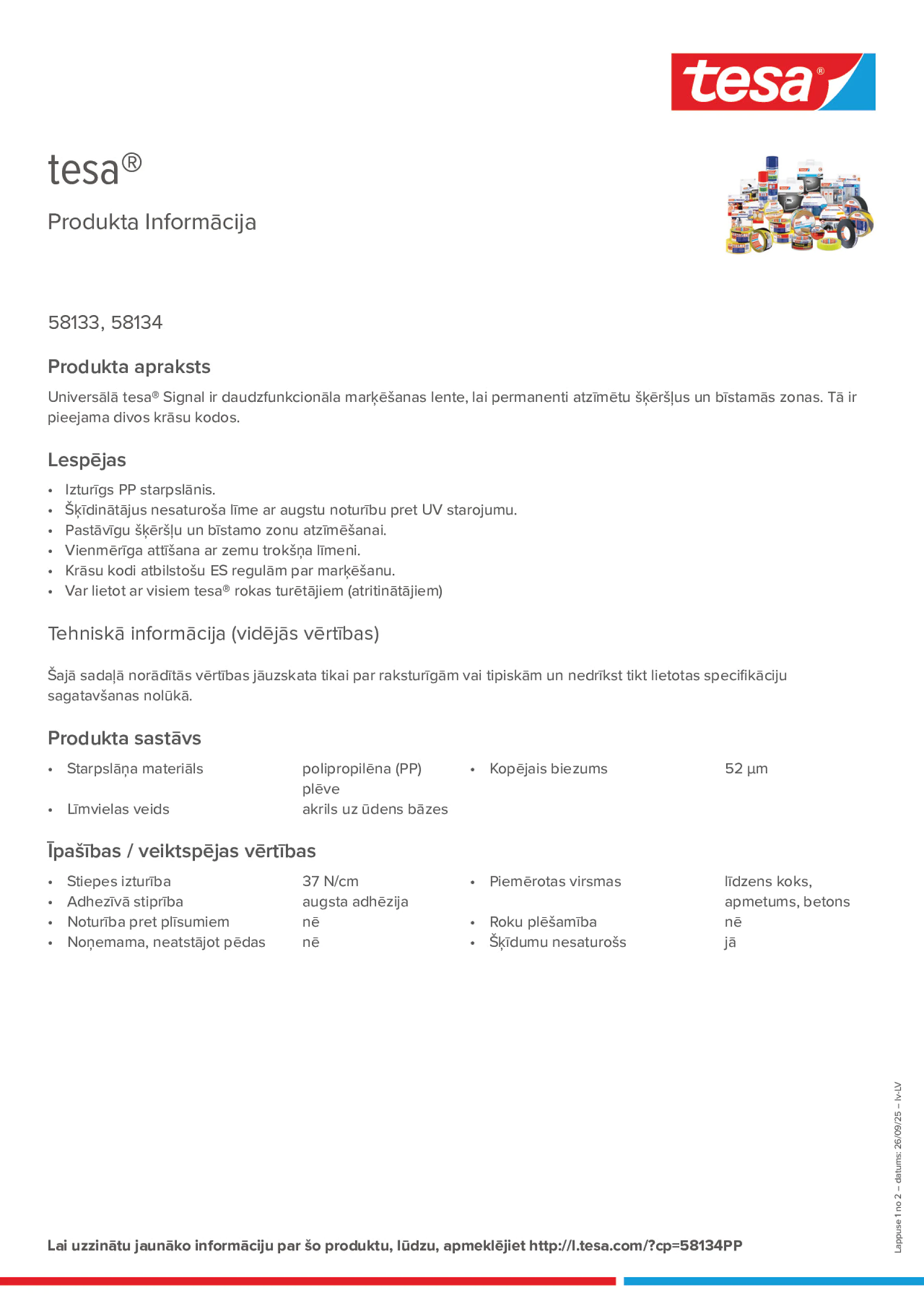 Product information_tesa® 58133_lv-LV