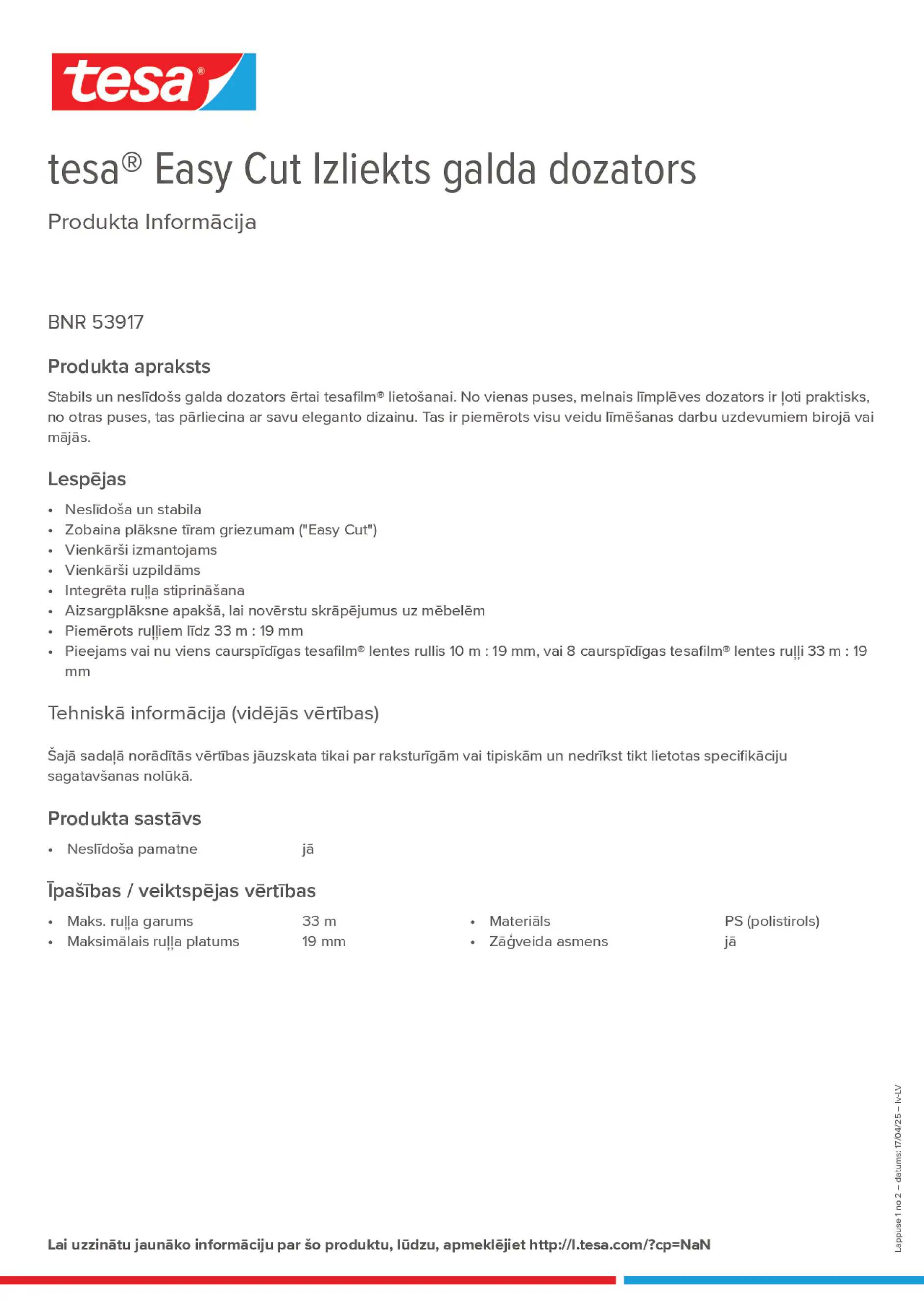 Product information_tesa® Easy Cut 53918_lv-LV