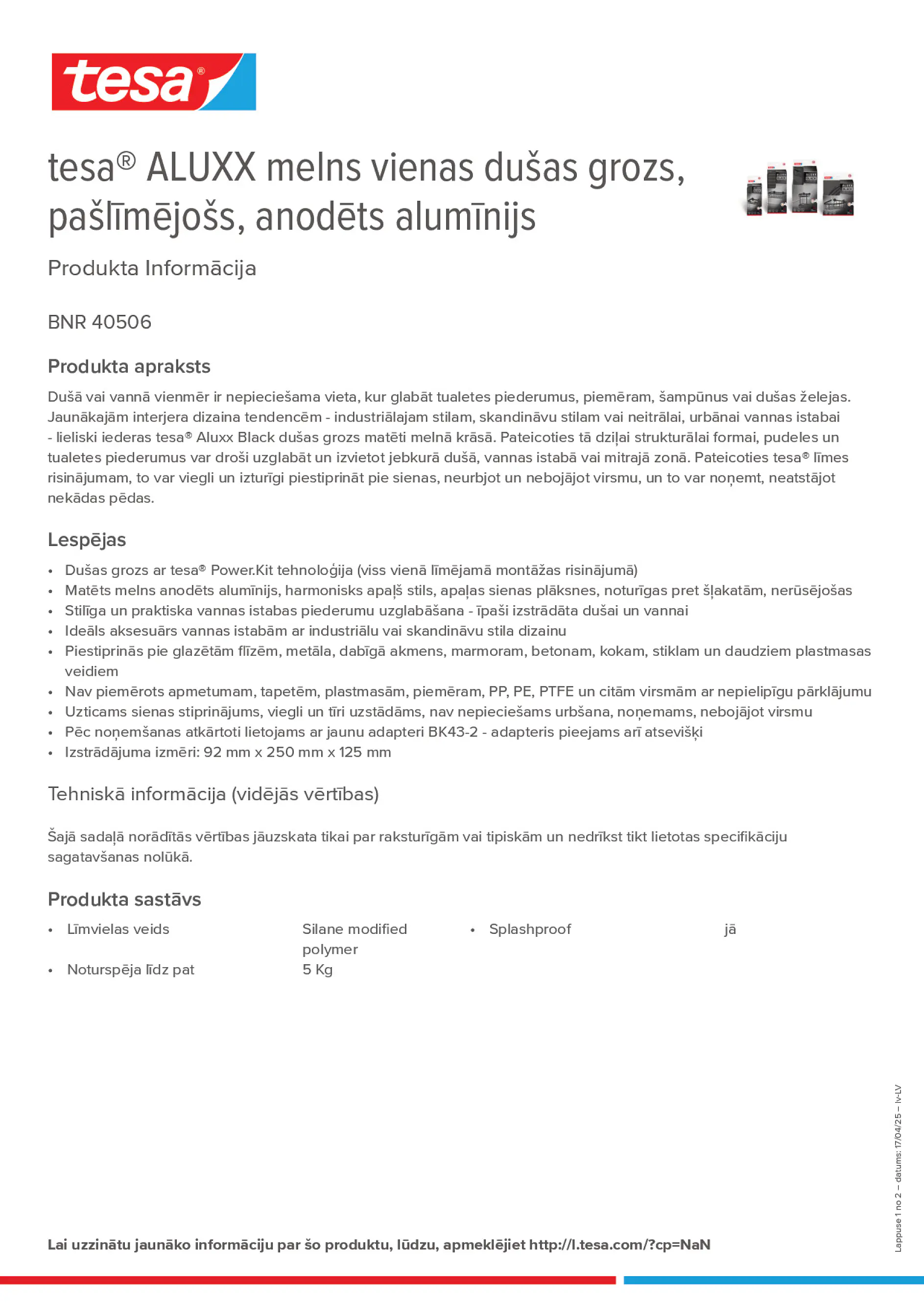 Product information_tesa® 40506_lv-LV