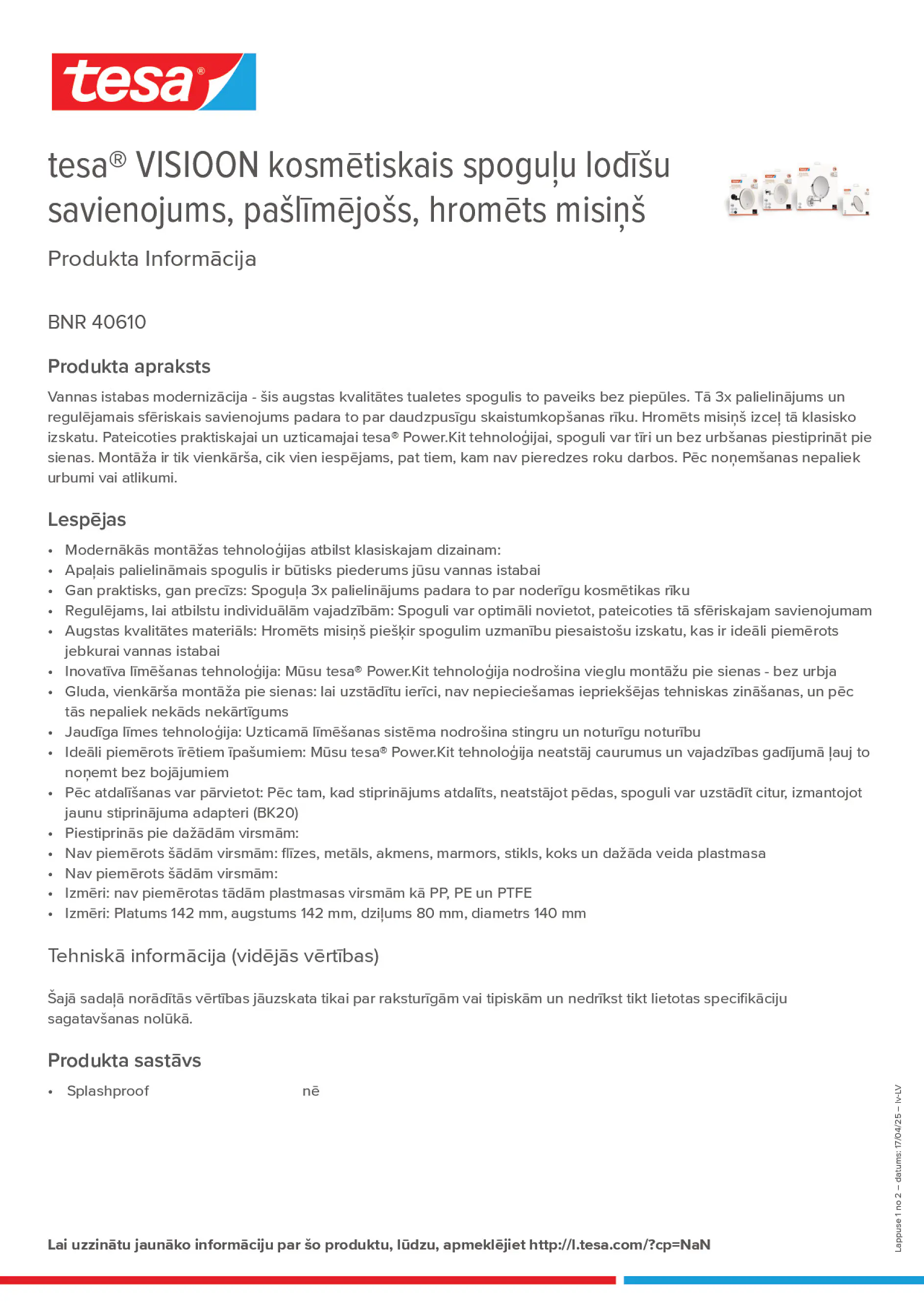 Product information_tesa® 40610_lv-LV