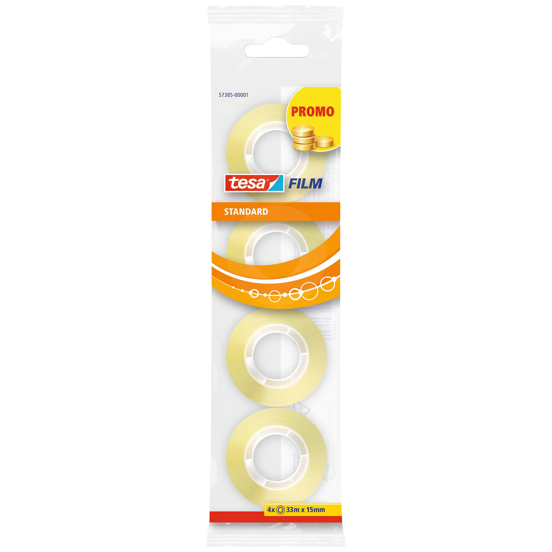 [en-en] 4 x tesafilm Standard 33m x 15mm, Flowpack