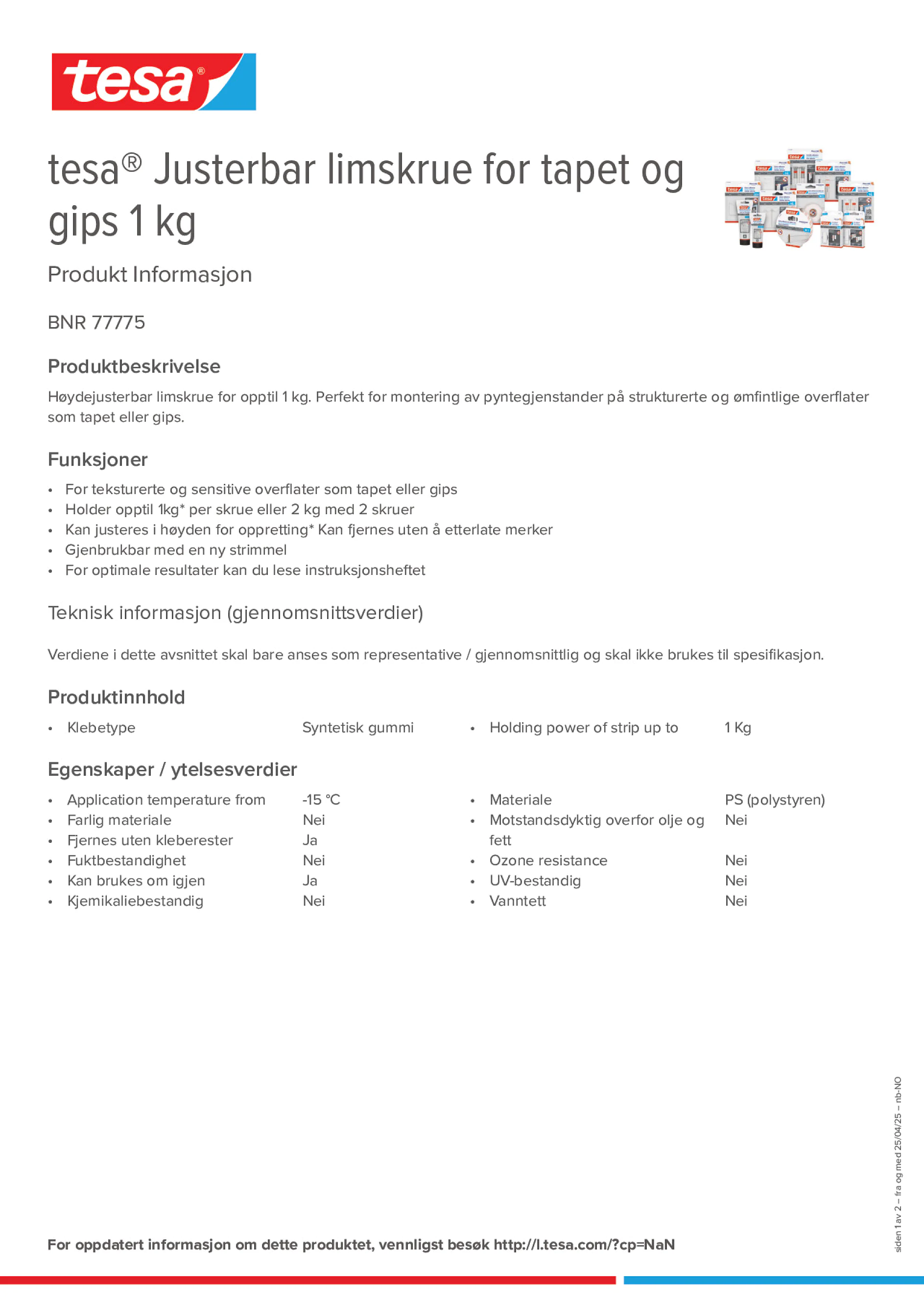 Product information_tesa® 77775_nb-NO