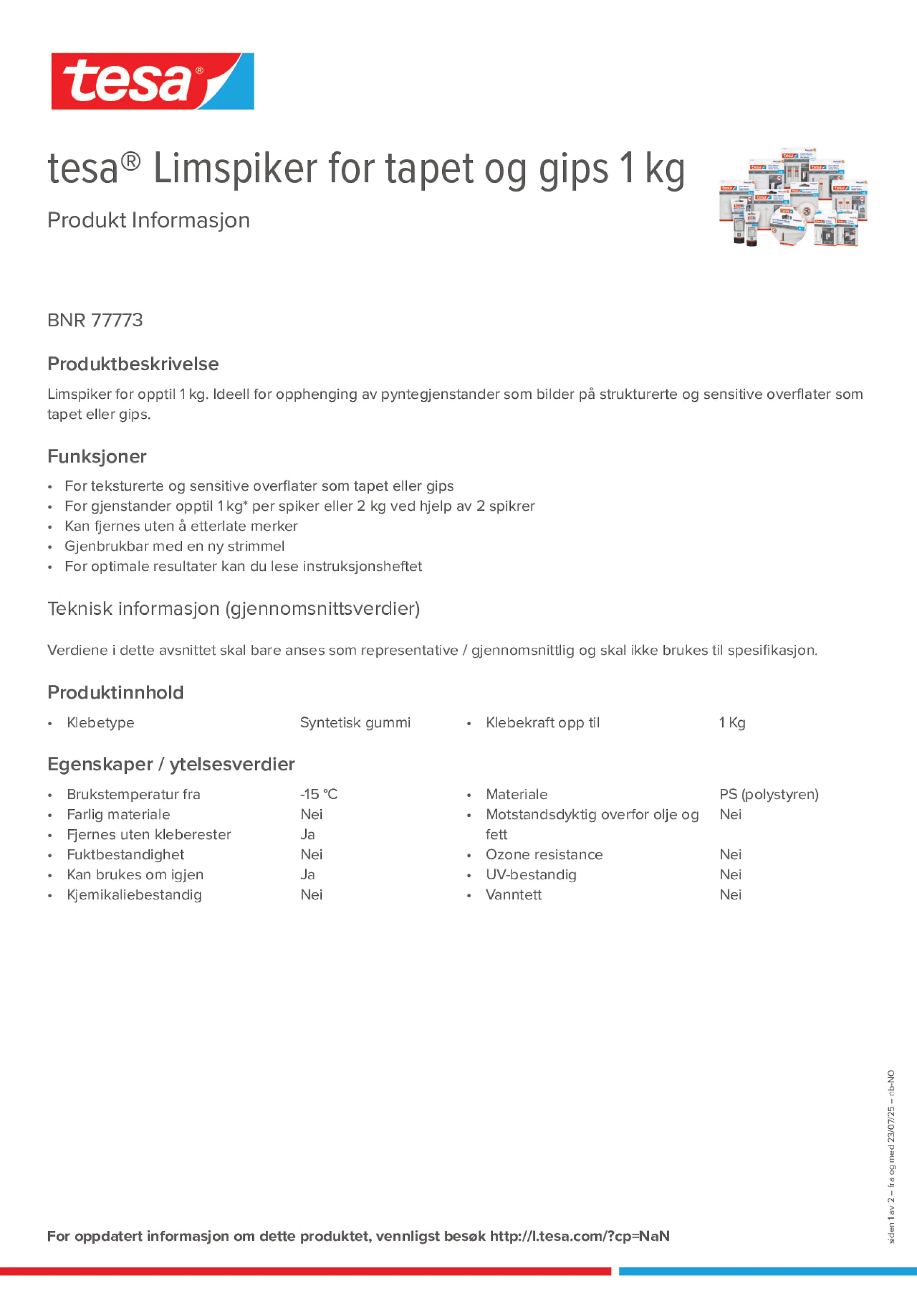 Product information_tesa® 77773_nb-NO