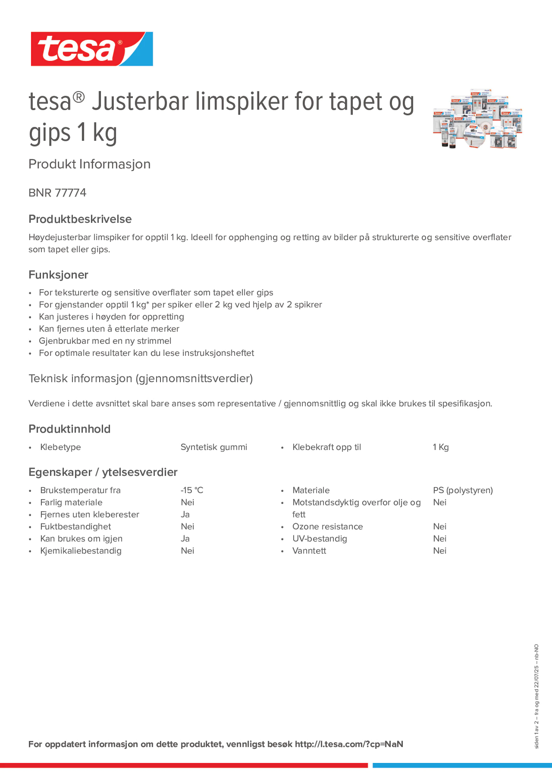 Product information_tesa® 77774_nb-NO